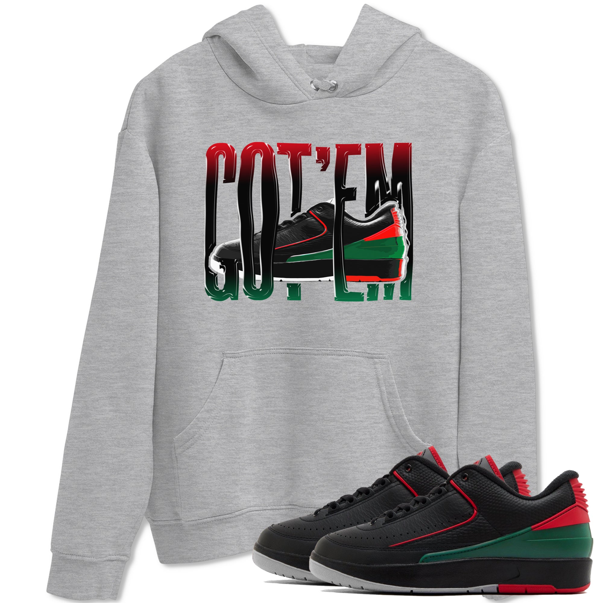 Jordan 2 Low Christmas X-mas Holiday special gift shirt to match jordans Wiggling Gotem sneaker tees Air Jordan 2 Christmas Drip Gear Zone Unisex Heather Grey 1 T-Shirt