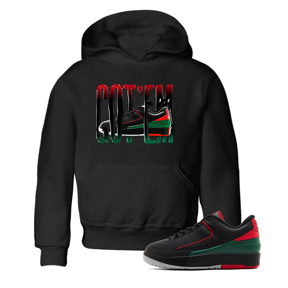Jordan 2 Low Christmas X-mas Holiday special gift shirt to match jordans Wiggling Gotem sneaker tees Air Jordan 2 Christmas Drip Gear Zone Baby Toddler Black 1 T-Shirt