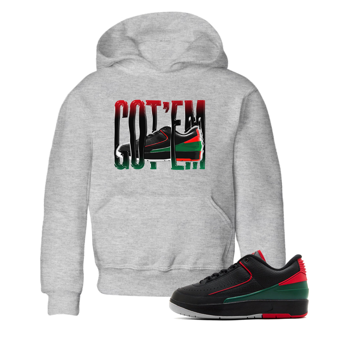 Jordan 2 Low Christmas X-mas Holiday special gift shirt to match jordans Wiggling Gotem sneaker tees Air Jordan 2 Christmas Drip Gear Zone Baby Toddler Heather Grey 1 T-Shirt