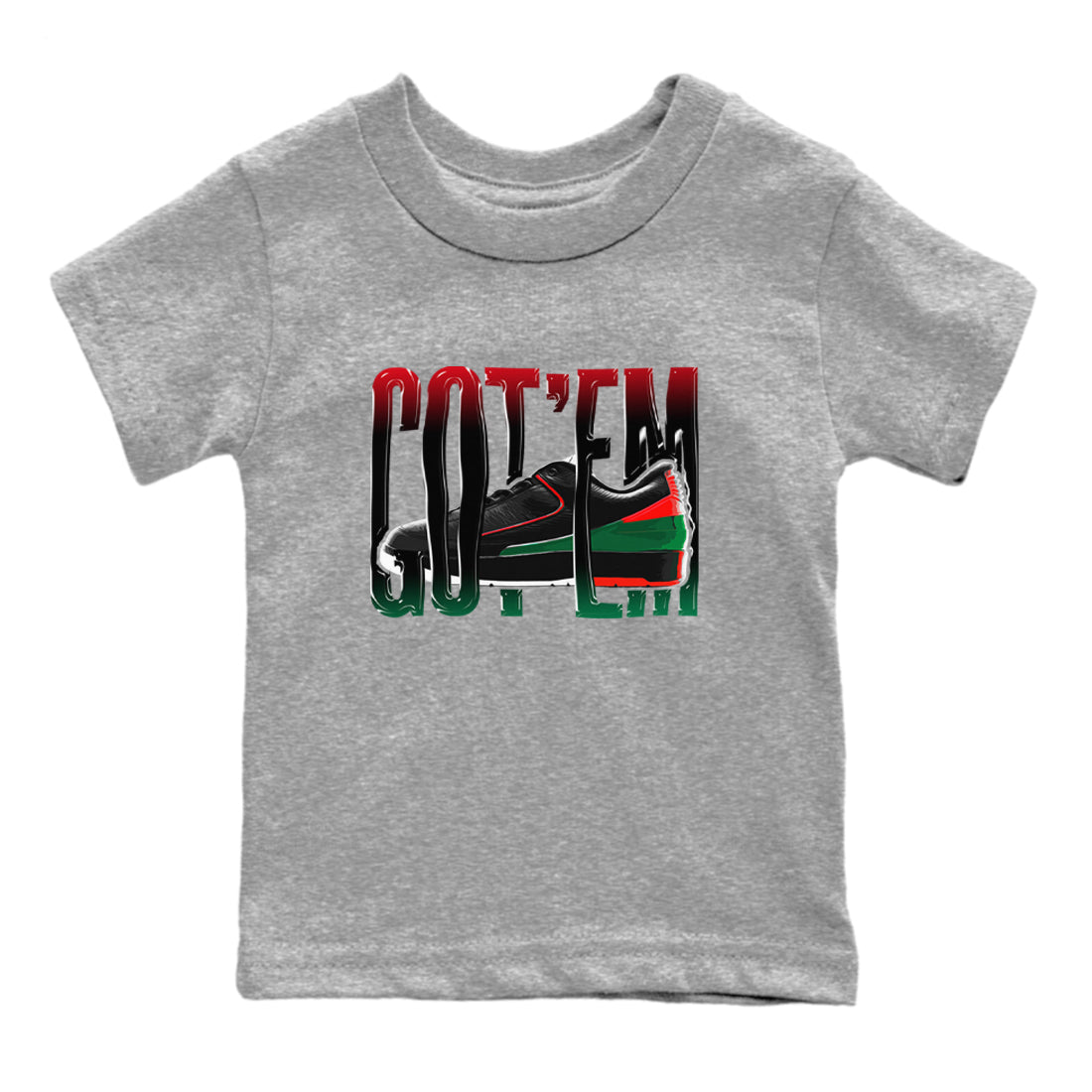 Jordan 2 Low Christmas X-mas Holiday special gift shirt to match jordans Wiggling Gotem sneaker tees Air Jordan 2 Christmas Drip Gear Zone Baby Toddler Heather Grey 2 T-Shirt