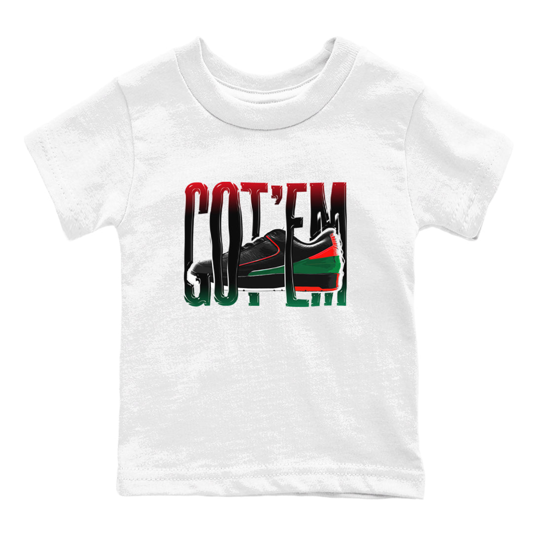 Jordan 2 Low Christmas X-mas Holiday special gift shirt to match jordans Wiggling Gotem sneaker tees Air Jordan 2 Christmas Drip Gear Zone Baby Toddler White 2 T-Shirt