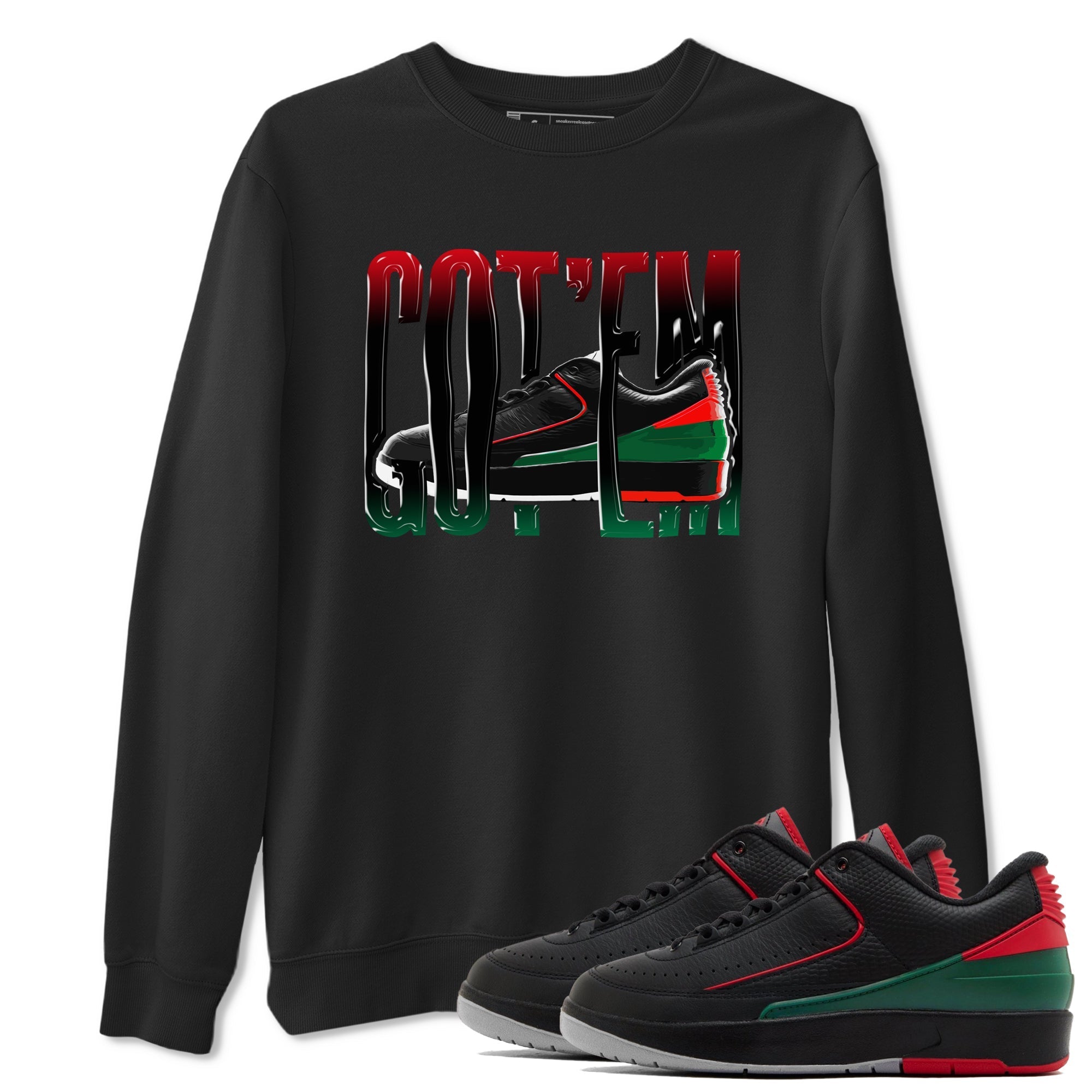 Jordan 2 Low Christmas X-mas Holiday special gift shirt to match jordans Wiggling Gotem sneaker tees Air Jordan 2 Christmas Drip Gear Zone Unisex Black 1 T-Shirt
