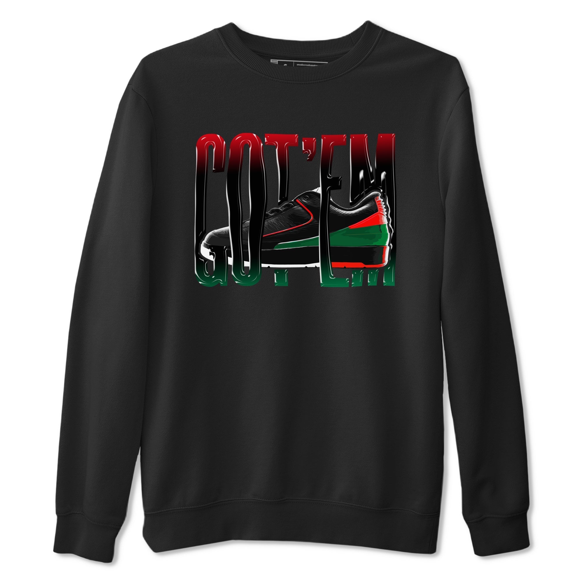 Jordan 2 Low Christmas X-mas Holiday special gift shirt to match jordans Wiggling Gotem sneaker tees Air Jordan 2 Christmas Drip Gear Zone Unisex Black 2 T-Shirt