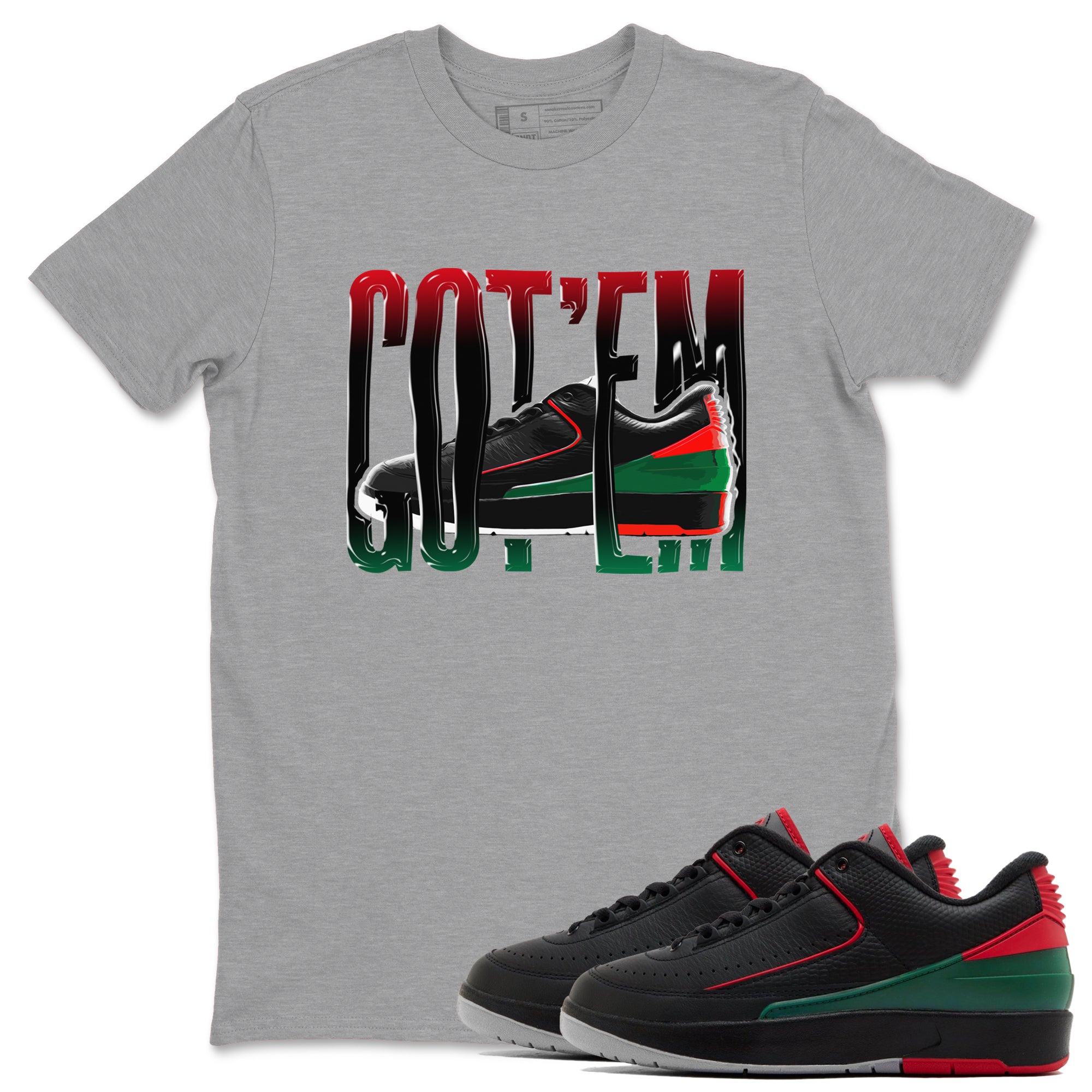 Jordan 2 Low Christmas X-mas Holiday special gift shirt to match jordans Wiggling Gotem sneaker tees Air Jordan 2 Christmas Drip Gear Zone Unisex Heather Grey 1 T-Shirt