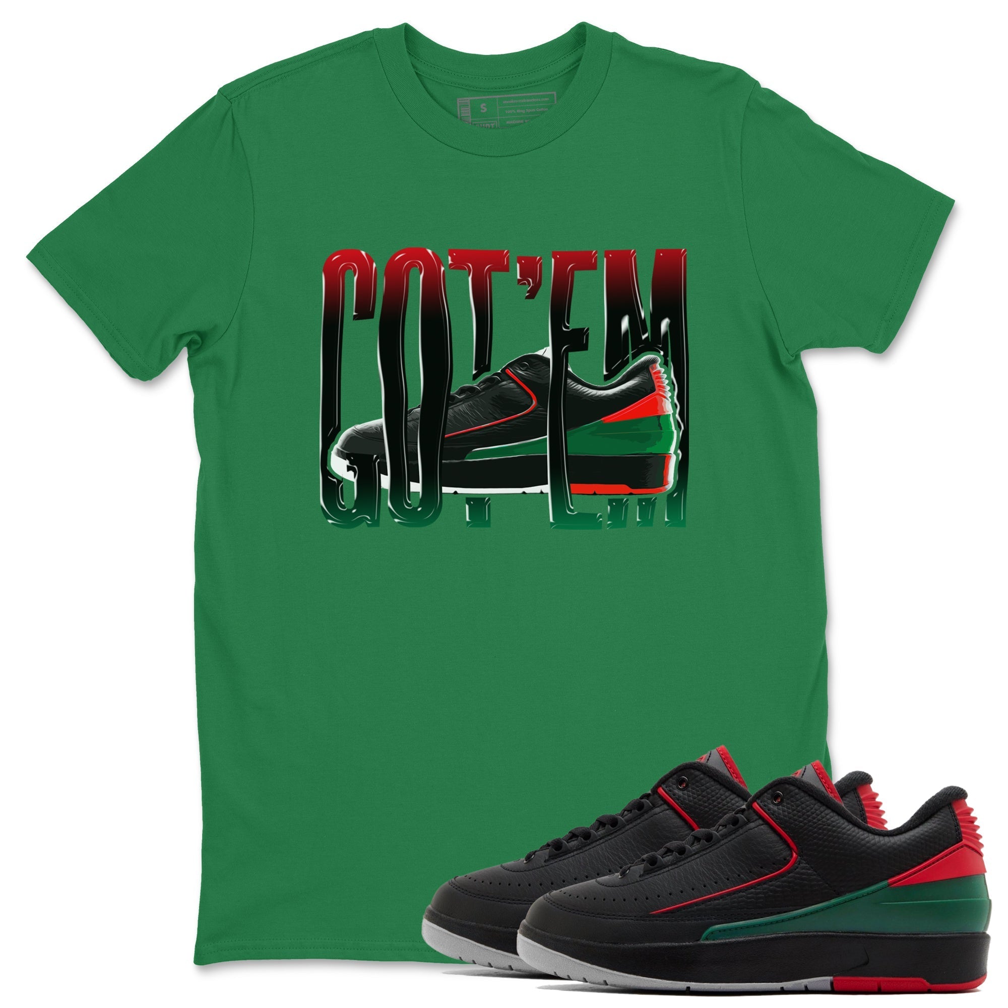 Jordan 2 Low Christmas X-mas Holiday special gift shirt to match jordans Wiggling Gotem sneaker tees Air Jordan 2 Christmas Drip Gear Zone Unisex Kelly Green 1 T-Shirt