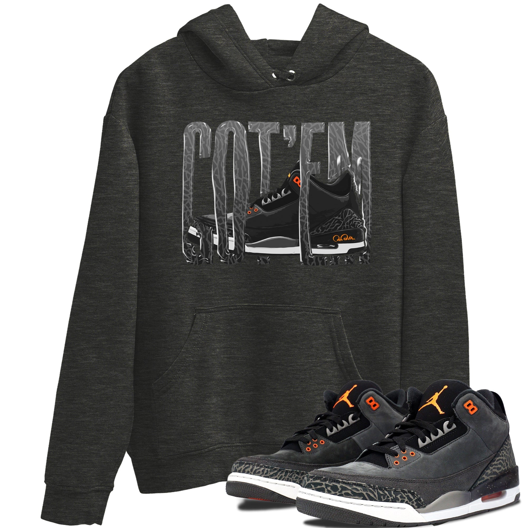 Air Jordan 3 Fear shirt to match jordans Wiggling Gotem sneaker tees AJ3 Fear Drip Gear Zone Unisex Charcoal Heather 1 T-Shirt