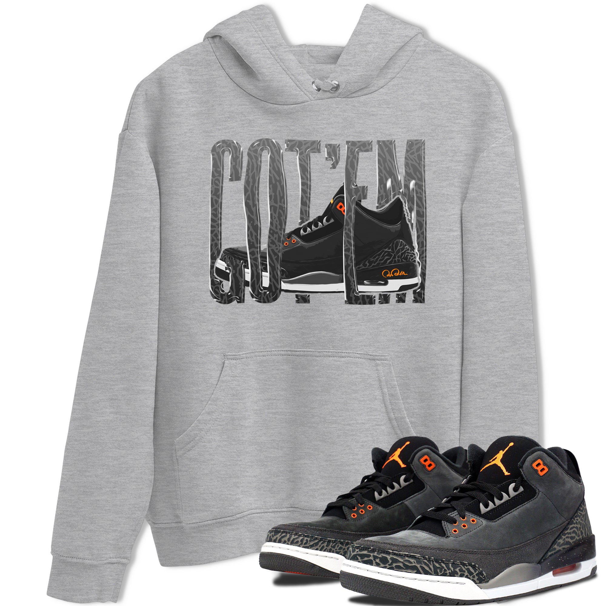 Air Jordan 3 Fear shirt to match jordans Wiggling Gotem sneaker tees AJ3 Fear Drip Gear Zone Unisex Heather Grey 1 T-Shirt