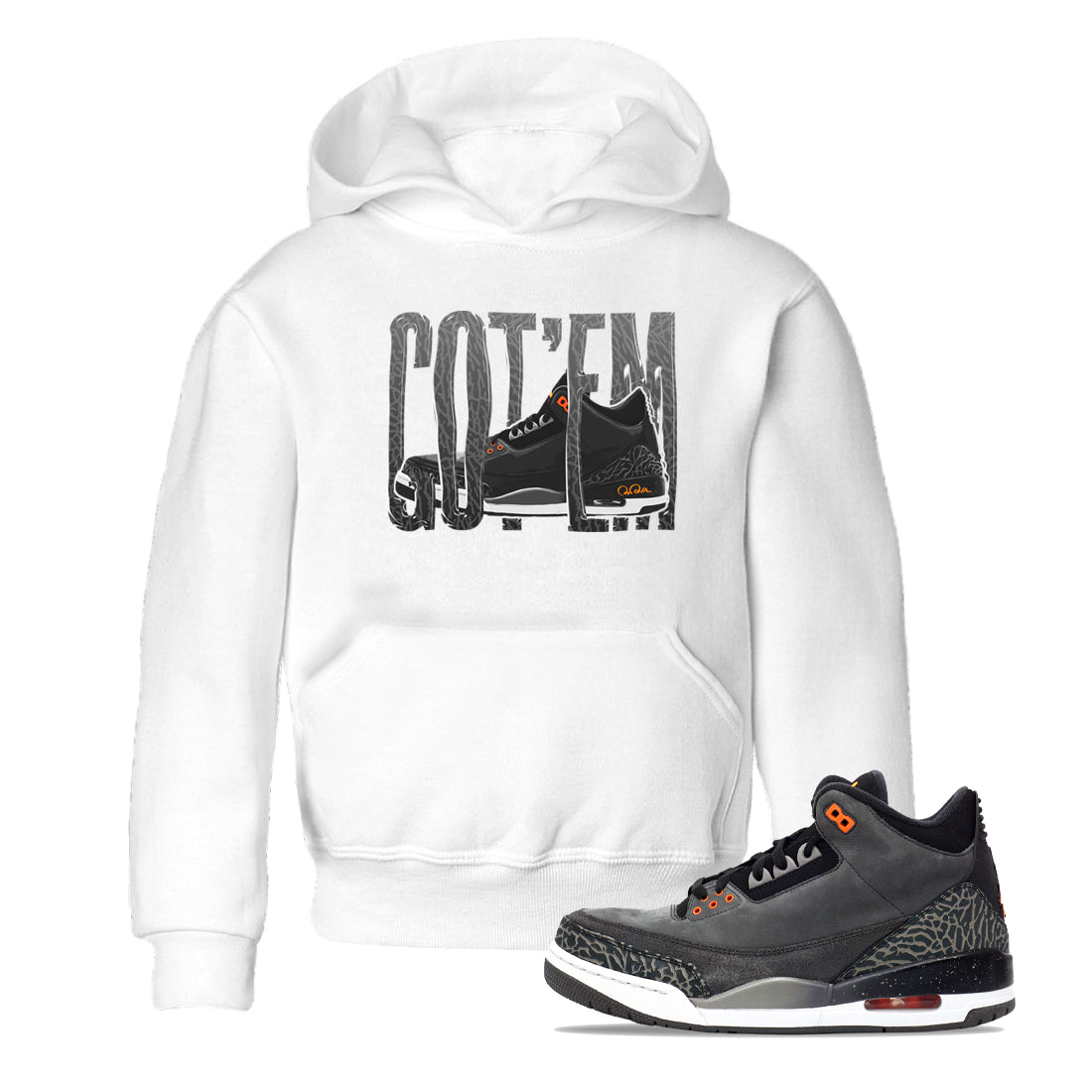 Air Jordan 3 Fear shirt to match jordans Wiggling Gotem sneaker tees AJ3 Fear Drip Gear Zone Baby Toddler White 1 T-Shirt