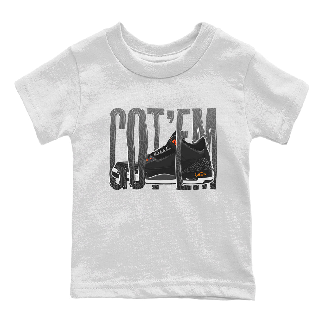 Air Jordan 3 Fear shirt to match jordans Wiggling Gotem sneaker tees AJ3 Fear Drip Gear Zone Baby Toddler White 2 T-Shirt