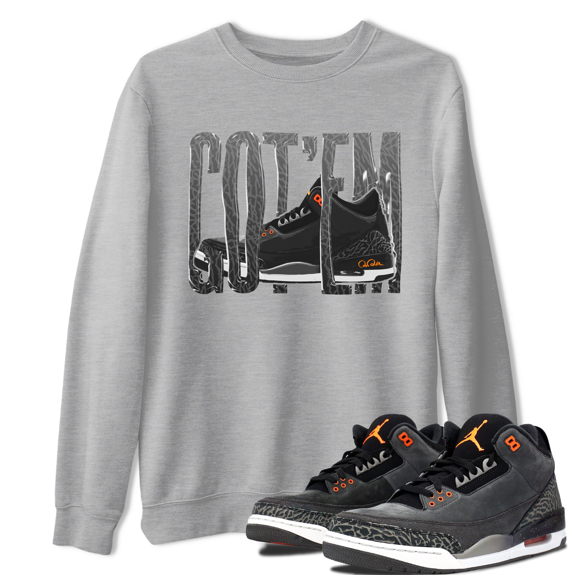 Air Jordan 3 Fear shirt to match jordans Wiggling Gotem sneaker tees AJ3 Fear Drip Gear Zone Unisex Heather Grey 1 T-Shirt