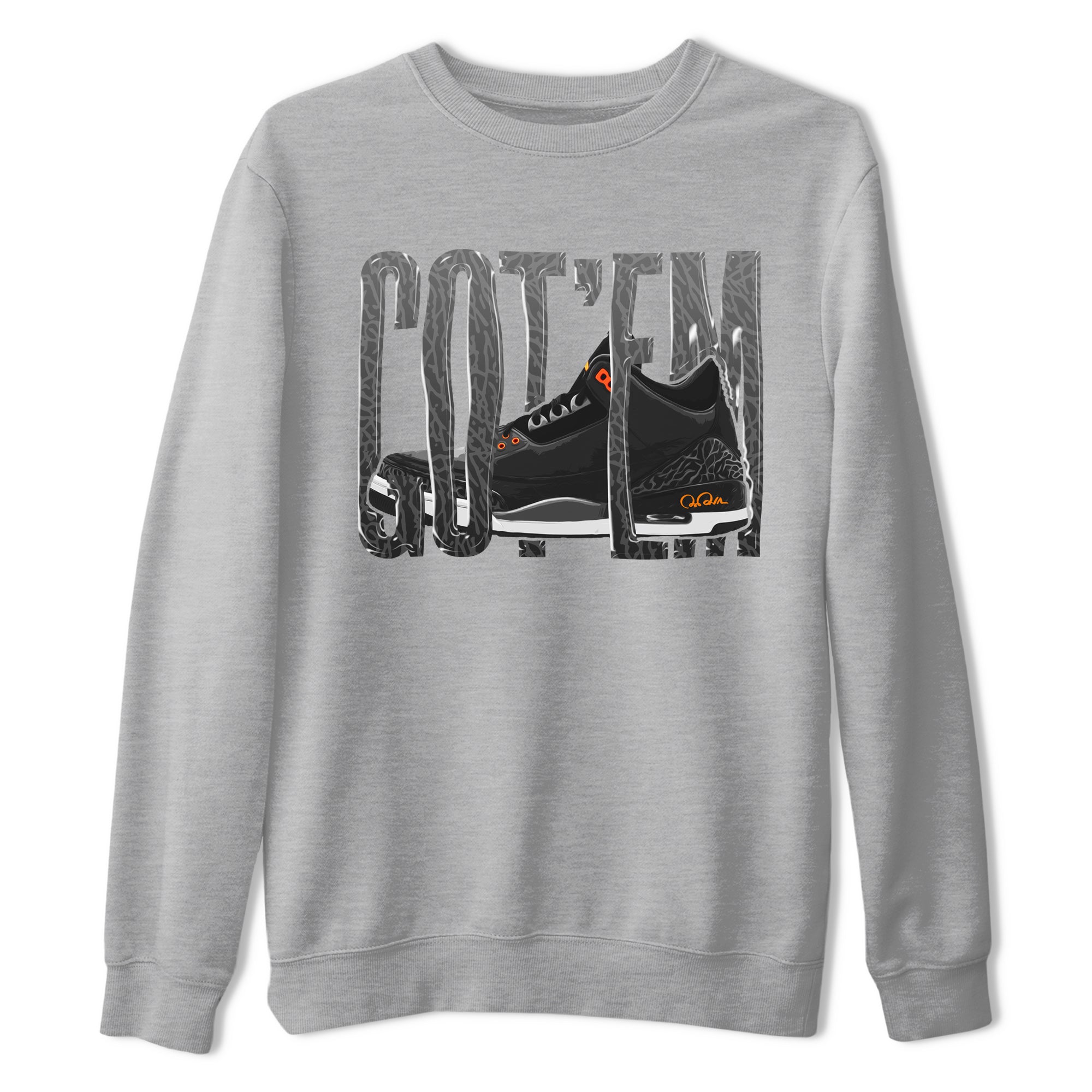 Air Jordan 3 Fear shirt to match jordans Wiggling Gotem sneaker tees AJ3 Fear Drip Gear Zone Unisex Heather Grey 2 T-Shirt
