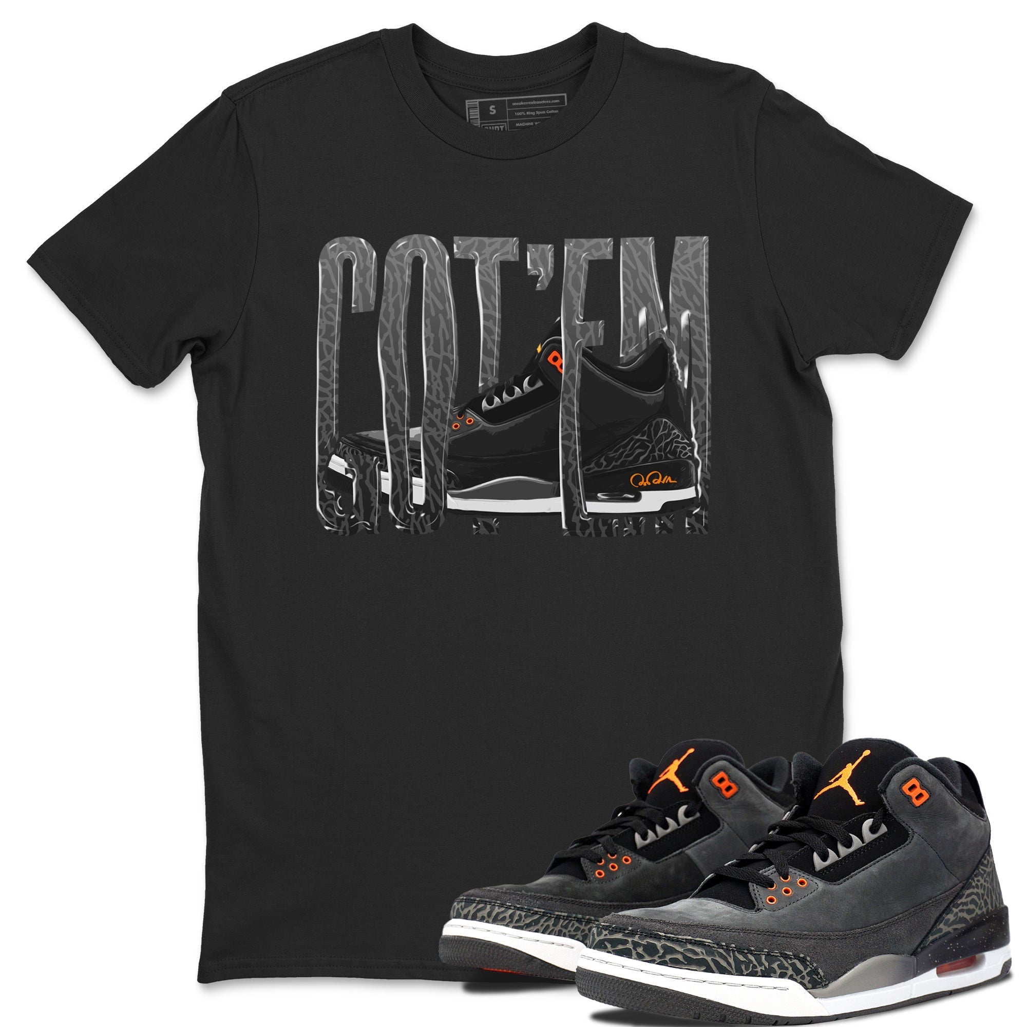 Air Jordan 3 Fear shirt to match jordans Wiggling Gotem sneaker tees AJ3 Fear Drip Gear Zone Unisex Black 1 T-Shirt
