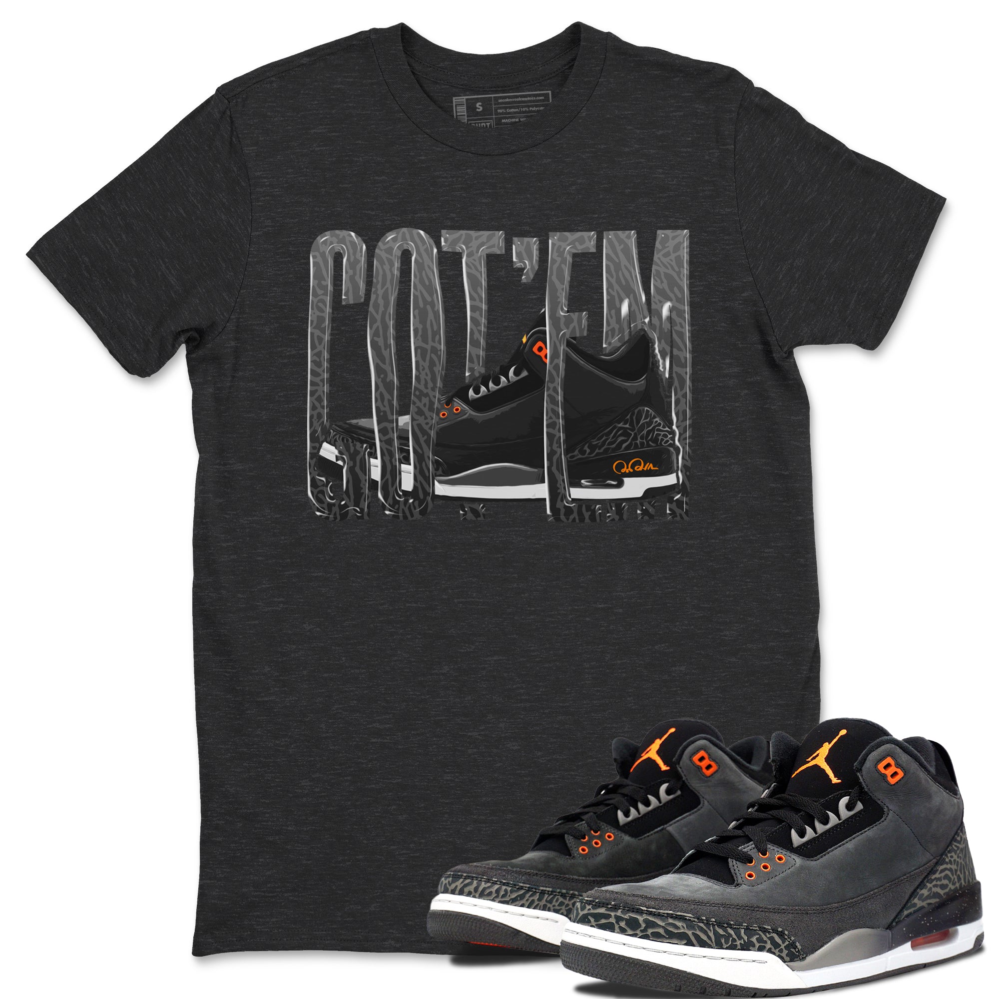 Air Jordan 3 Fear shirt to match jordans Wiggling Gotem sneaker tees AJ3 Fear Drip Gear Zone Unisex Charcoal Heather 1 T-Shirt