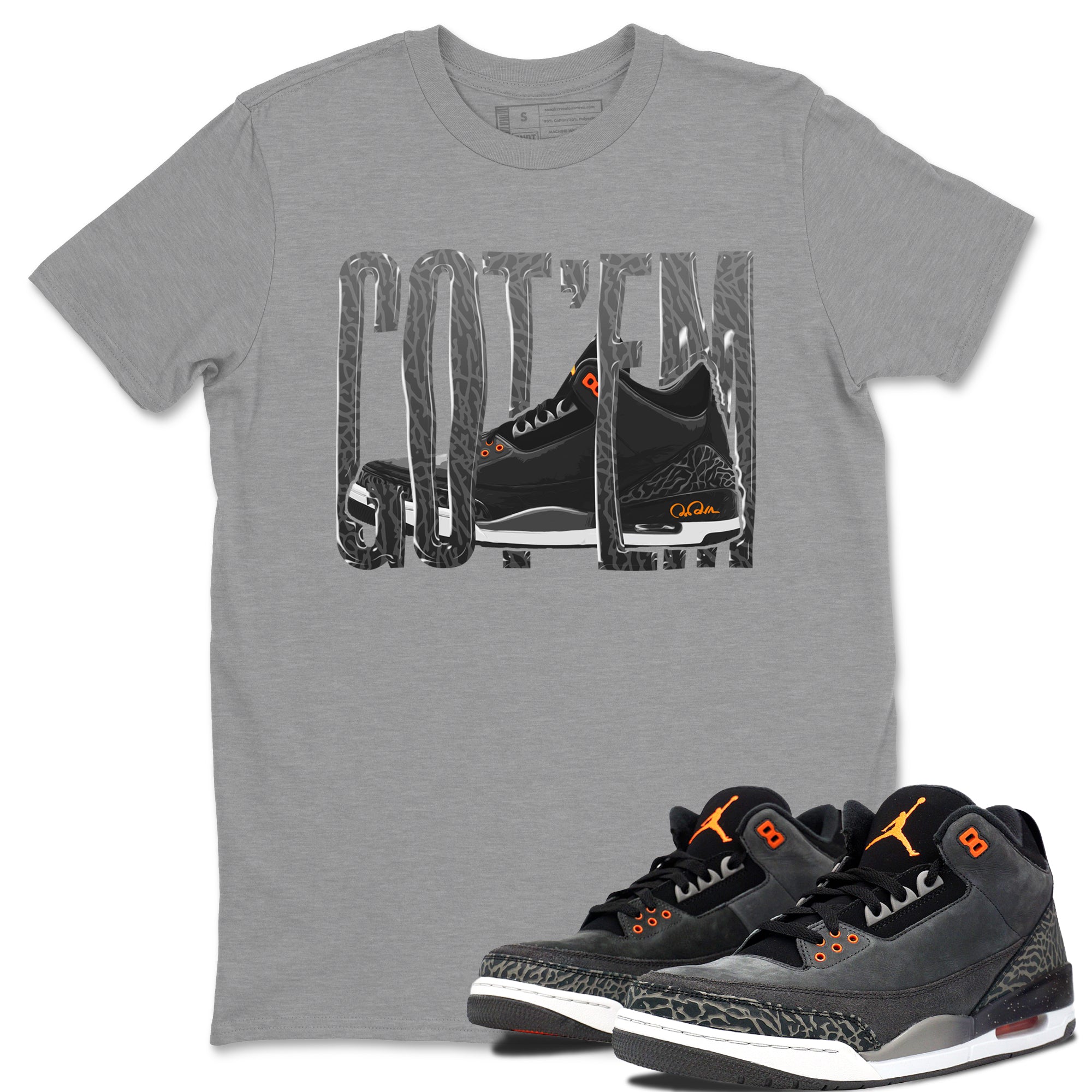 Air Jordan 3 Fear shirt to match jordans Wiggling Gotem sneaker tees AJ3 Fear Drip Gear Zone Unisex Heather Grey 1 T-Shirt