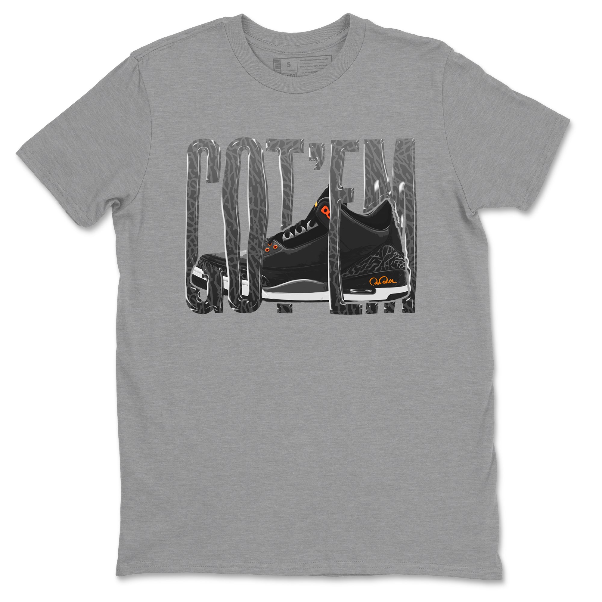 Air Jordan 3 Fear shirt to match jordans Wiggling Gotem sneaker tees AJ3 Fear Drip Gear Zone Unisex Heather Grey 2 T-Shirt