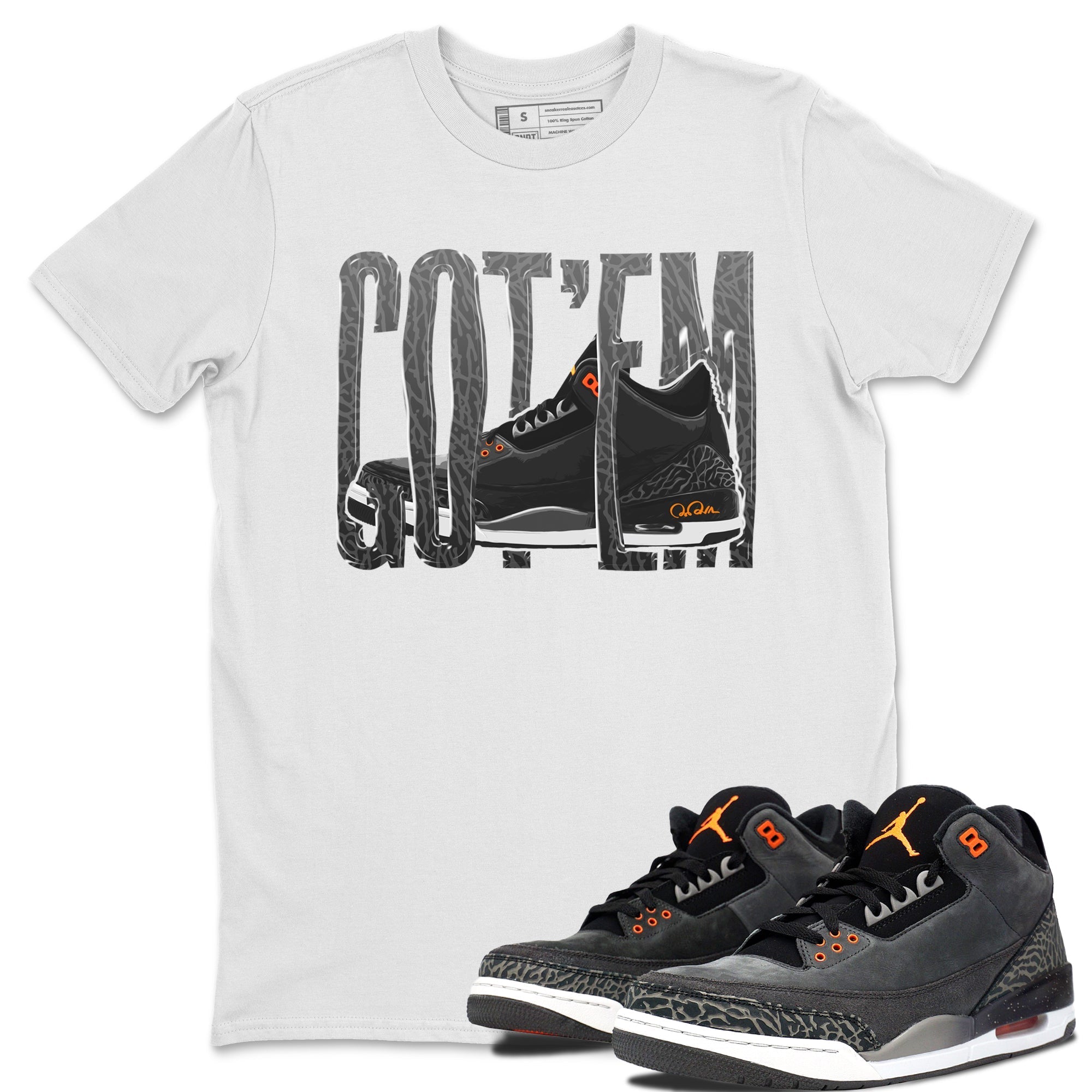 Air Jordan 3 Fear shirt to match jordans Wiggling Gotem sneaker tees AJ3 Fear Drip Gear Zone Unisex White 1 T-Shirt