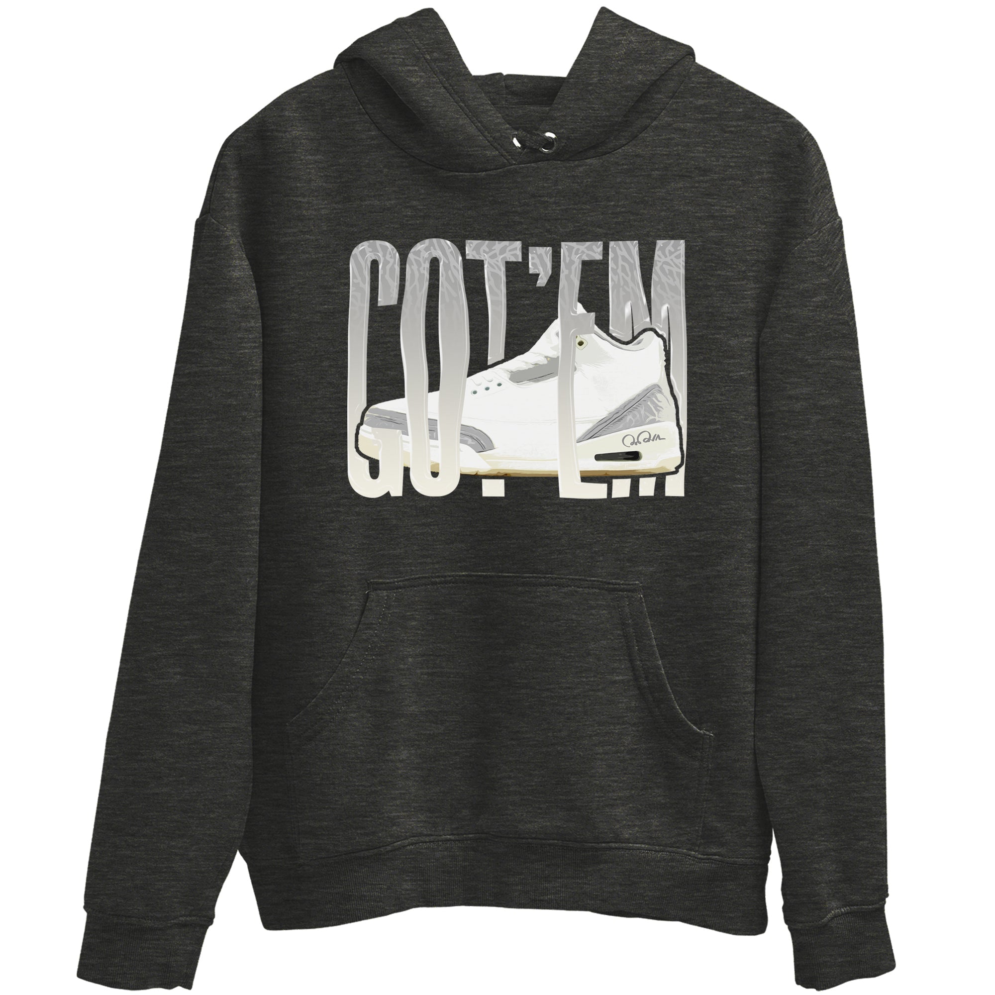 3s Ivory shirt to match jordans Wiggling Gotem sneaker tees Air Jordan 3 Ivory Drip Gear Zone unisex cotton Charcoal Heather 2 crew neck shirt