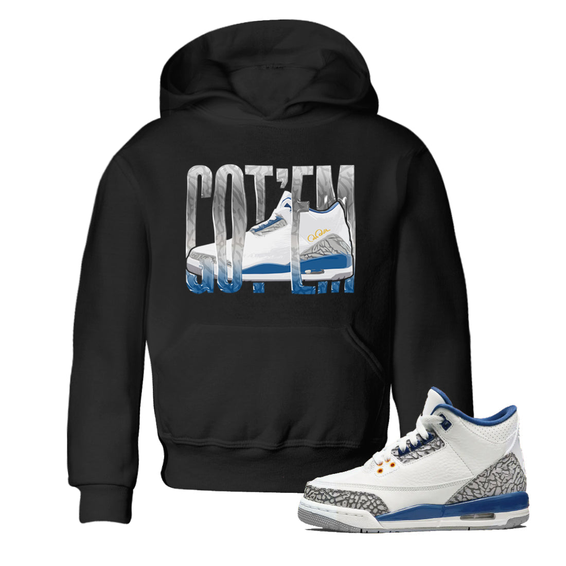 Air Jordan 3 Wizards Wiggling Gotem Baby and Kids Streetwear Sneaker Shirt Air Jordan 3 Wizards Kids Streetwear Sneaker Shirt Washing and Care Tip
