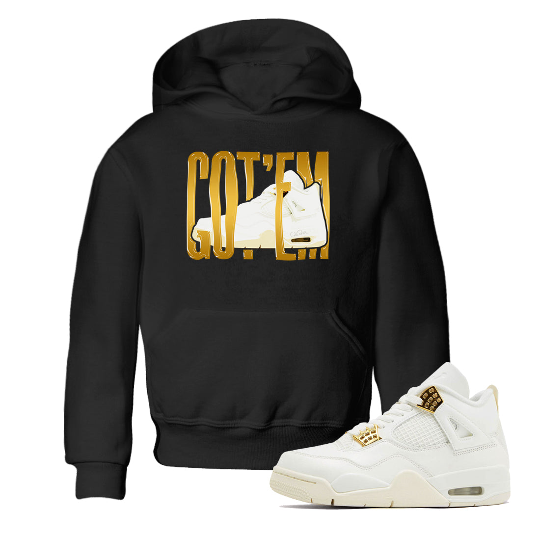 4s Sail 2024 shirt to match jordans Wiggling Gotem sneaker tees Air Jordan 4 Sail 2024 Drip Gear Zone baby toddler Black 1 cotton Shirt