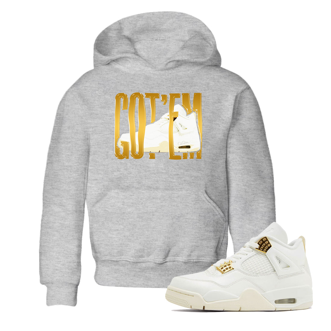 4s Sail 2024 shirt to match jordans Wiggling Gotem sneaker tees Air Jordan 4 Sail 2024 Drip Gear Zone baby toddler Heather Grey 1 cotton Shirt