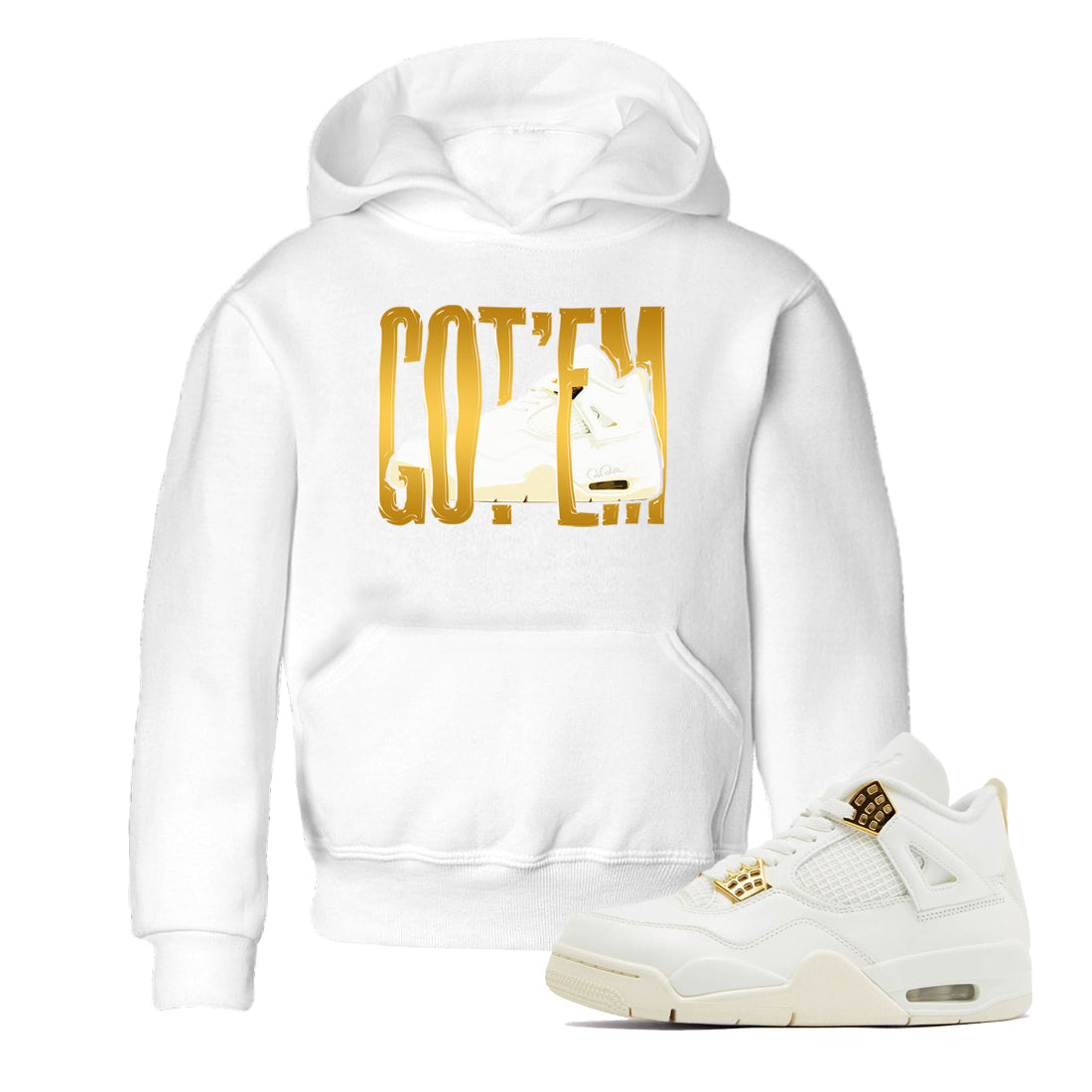 4s Sail 2024 shirt to match jordans Wiggling Gotem sneaker tees Air Jordan 4 Sail 2024 Drip Gear Zone baby toddler White 1 cotton Shirt