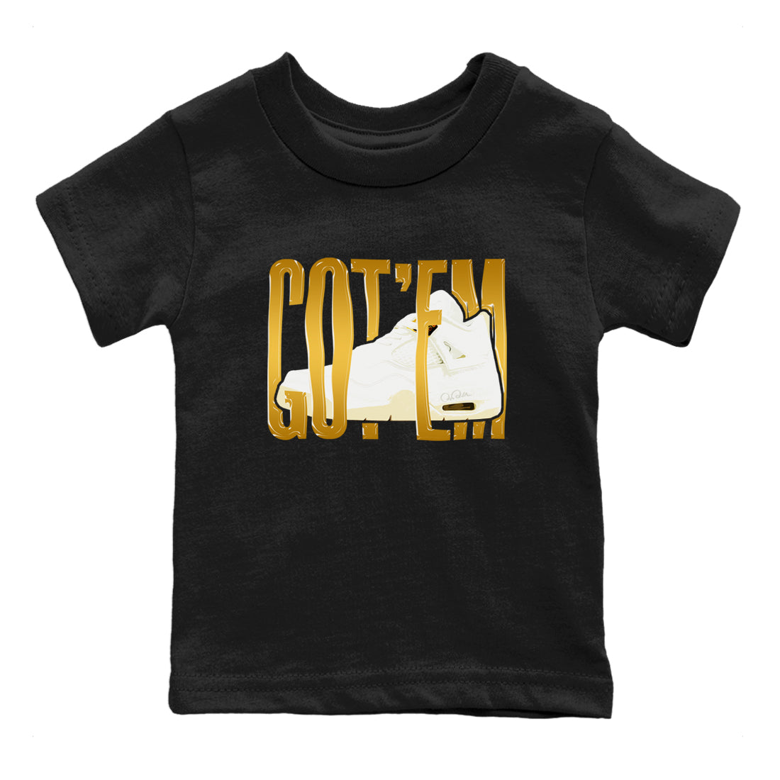 4s Sail 2024 shirt to match jordans Wiggling Gotem sneaker tees Air Jordan 4 Sail 2024 Drip Gear Zone baby toddler Black 2 cotton Shirt