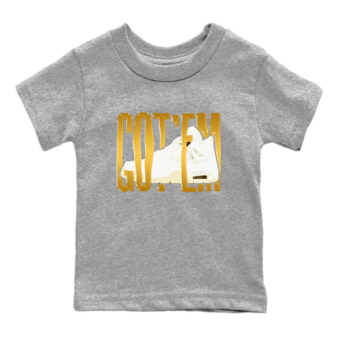 4s Sail 2024 shirt to match jordans Wiggling Gotem sneaker tees Air Jordan 4 Sail 2024 Drip Gear Zone baby toddler Heather Grey 2 cotton Shirt