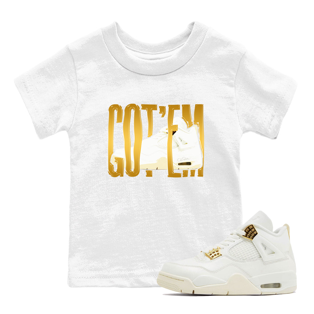 4s Sail 2024 shirt to match jordans Wiggling Gotem sneaker tees Air Jordan 4 Sail 2024 Drip Gear Zone baby toddler White 1 cotton Shirt