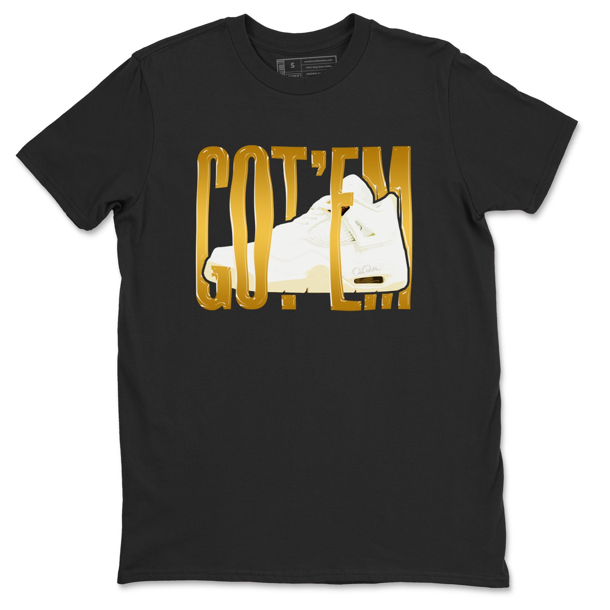 4s Sail 2024 shirt to match jordans Wiggling Gotem sneaker tees Air Jordan 4 Sail 2024 Drip Gear Zone unisex cotton Black 2 crew neck shirt