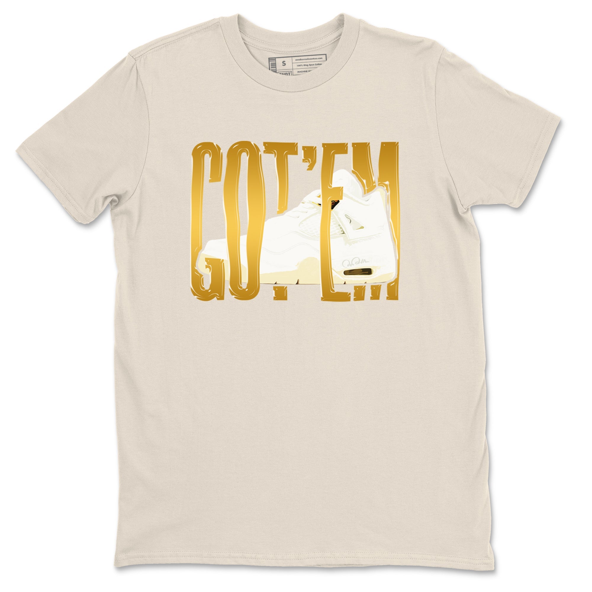 4s Sail 2024 shirt to match jordans Wiggling Gotem sneaker tees Air Jordan 4 Sail 2024 Drip Gear Zone unisex cotton Natural 2 crew neck shirt