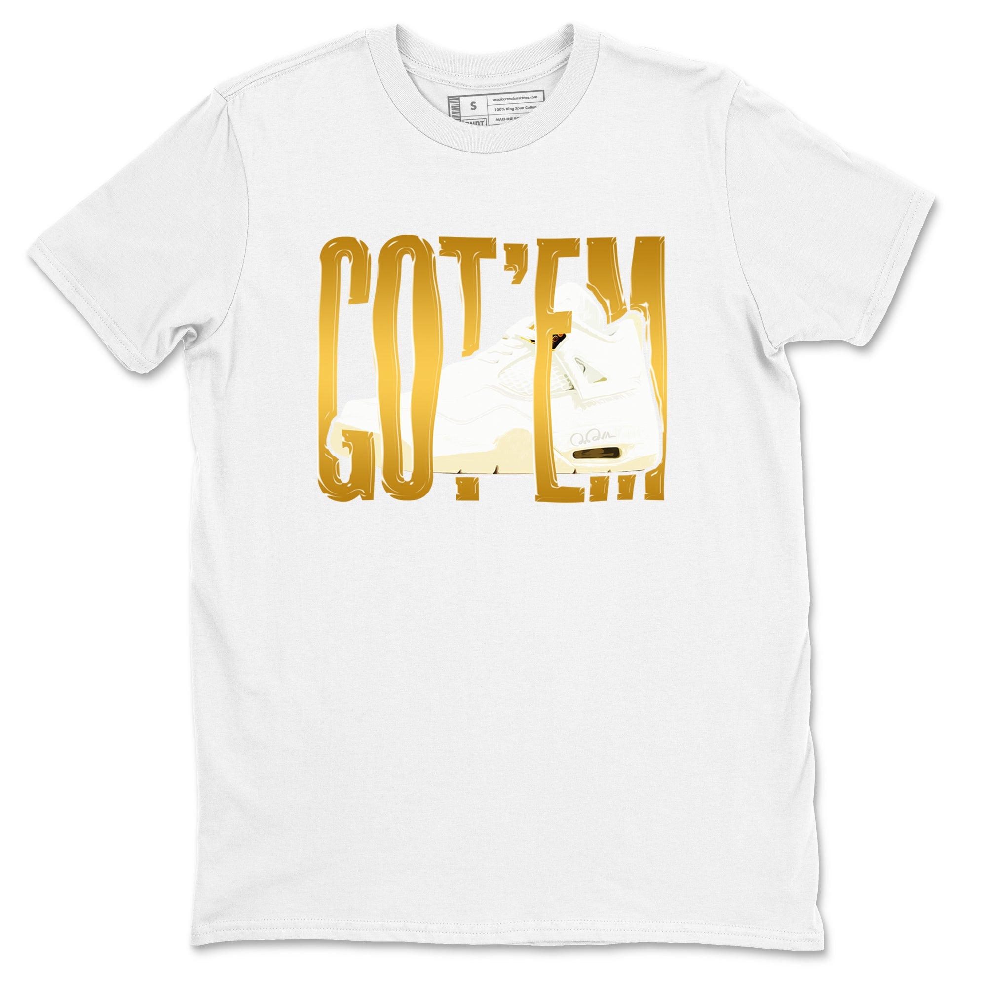 4s Sail 2024 shirt to match jordans Wiggling Gotem sneaker tees Air Jordan 4 Sail 2024 Drip Gear Zone unisex cotton White 2 crew neck shirt