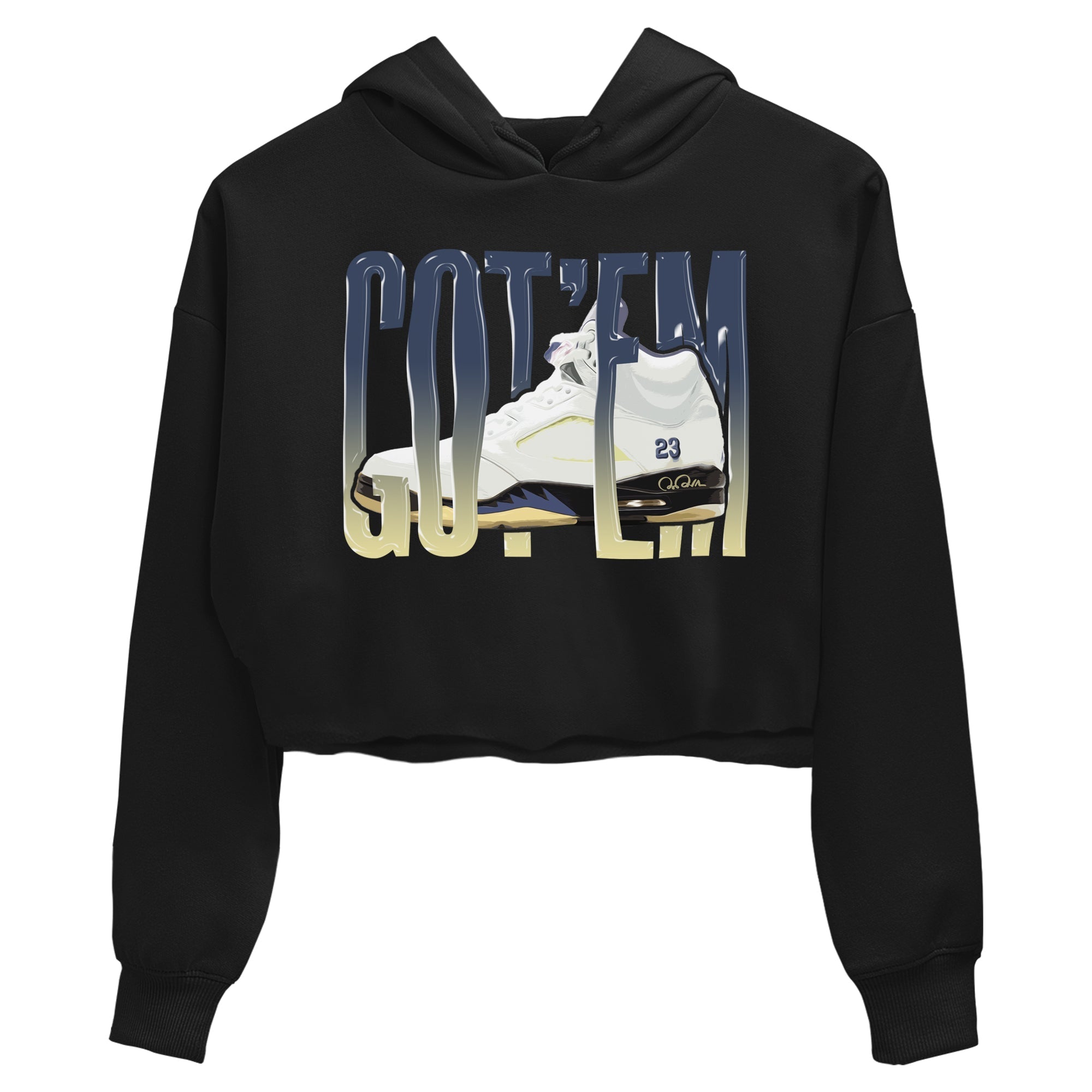 Air Jordan 5 A Ma Maniere x Photon Dust shirt to match jordans Wiggling Gotem sneaker tees Jordan 5 A Ma Maniere "Dawn" Drip Gear Zone Black 2 Crop T-Shirt