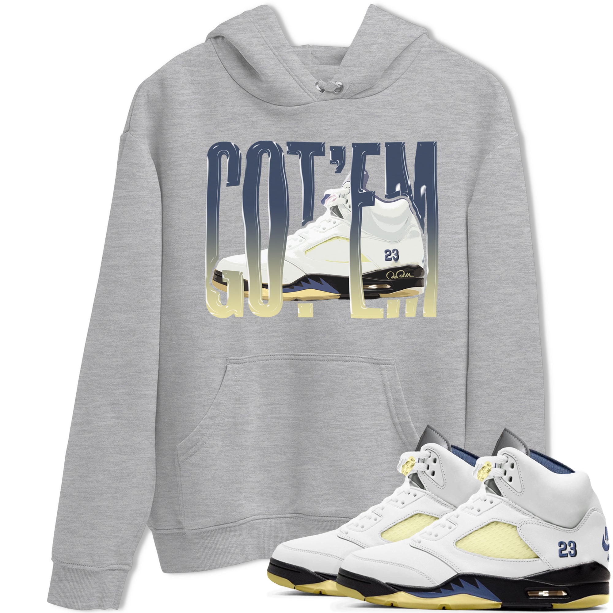 Air Jordan 5 A Ma Maniere x Photon Dust shirt to match jordans Wiggling Gotem sneaker tees Jordan 5 A Ma Maniere "Dawn" Drip Gear Zone Unisex Heather Grey 1 T-Shirt