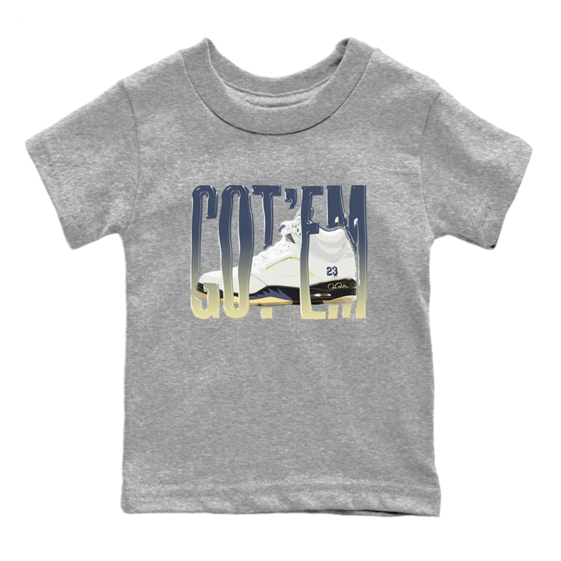 Air Jordan 5 A Ma Maniere x Photon Dust shirt to match jordans Wiggling Gotem sneaker tees Jordan 5 A Ma Maniere "Dawn" Drip Gear Zone Baby Toddler Heather Grey 2 T-Shirt