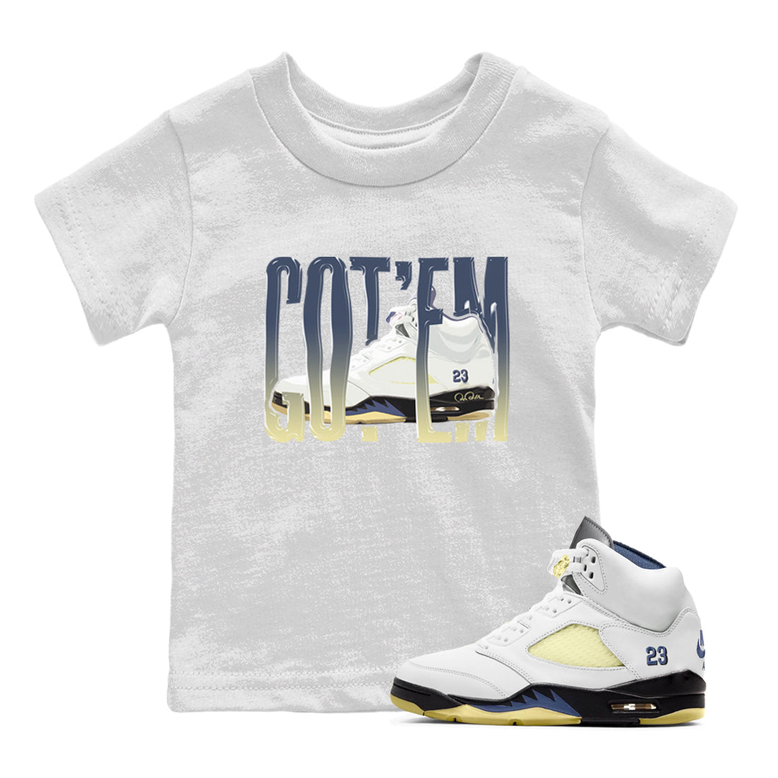 Air Jordan 5 A Ma Maniere x Photon Dust shirt to match jordans Wiggling Gotem sneaker tees Jordan 5 A Ma Maniere "Dawn" Drip Gear Zone Baby Toddler White 1 T-Shirt