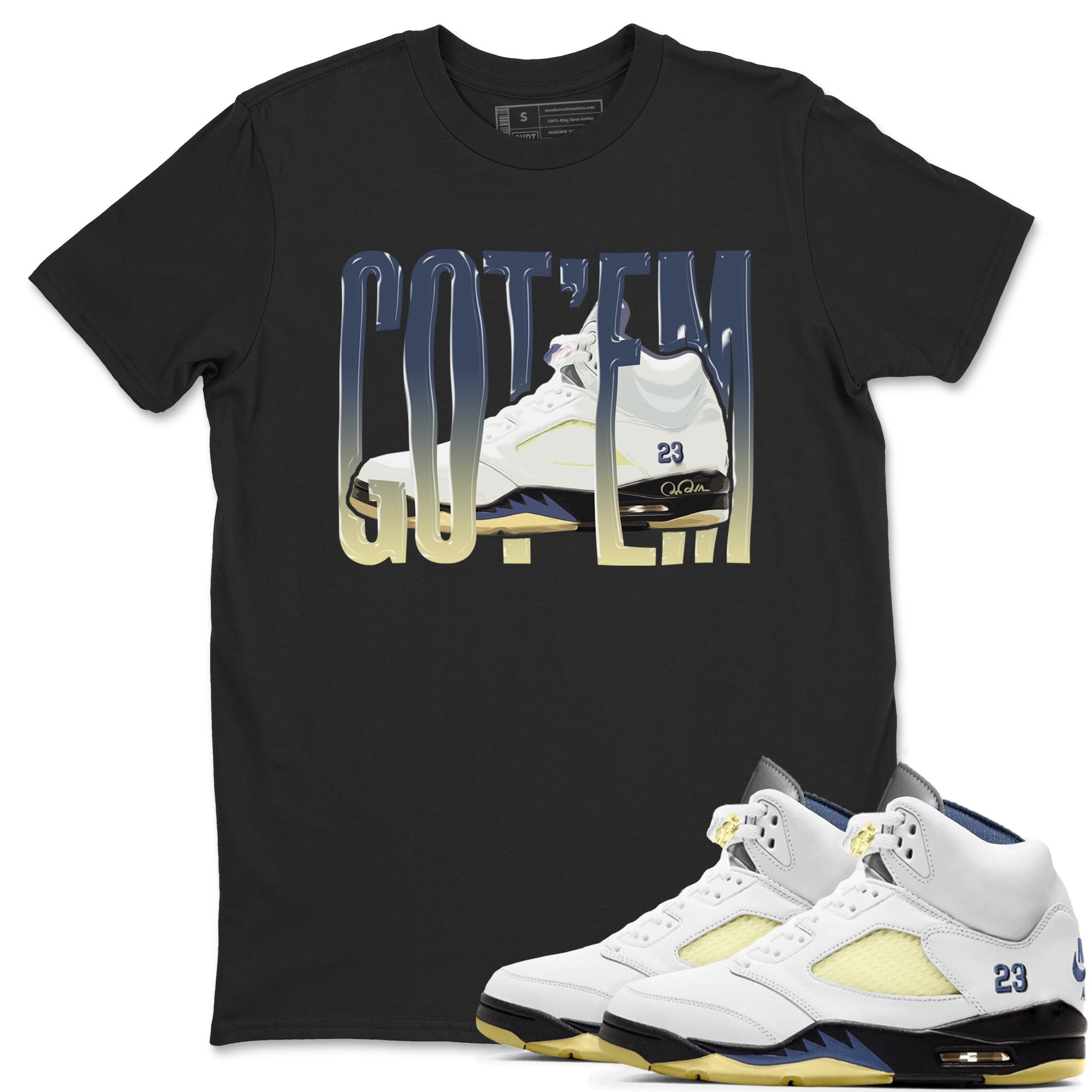 Air Jordan 5 A Ma Maniere x Photon Dust shirt to match jordans Wiggling Gotem sneaker tees Jordan 5 A Ma Maniere "Dawn" Drip Gear Zone Unisex Black 1 T-Shirt
