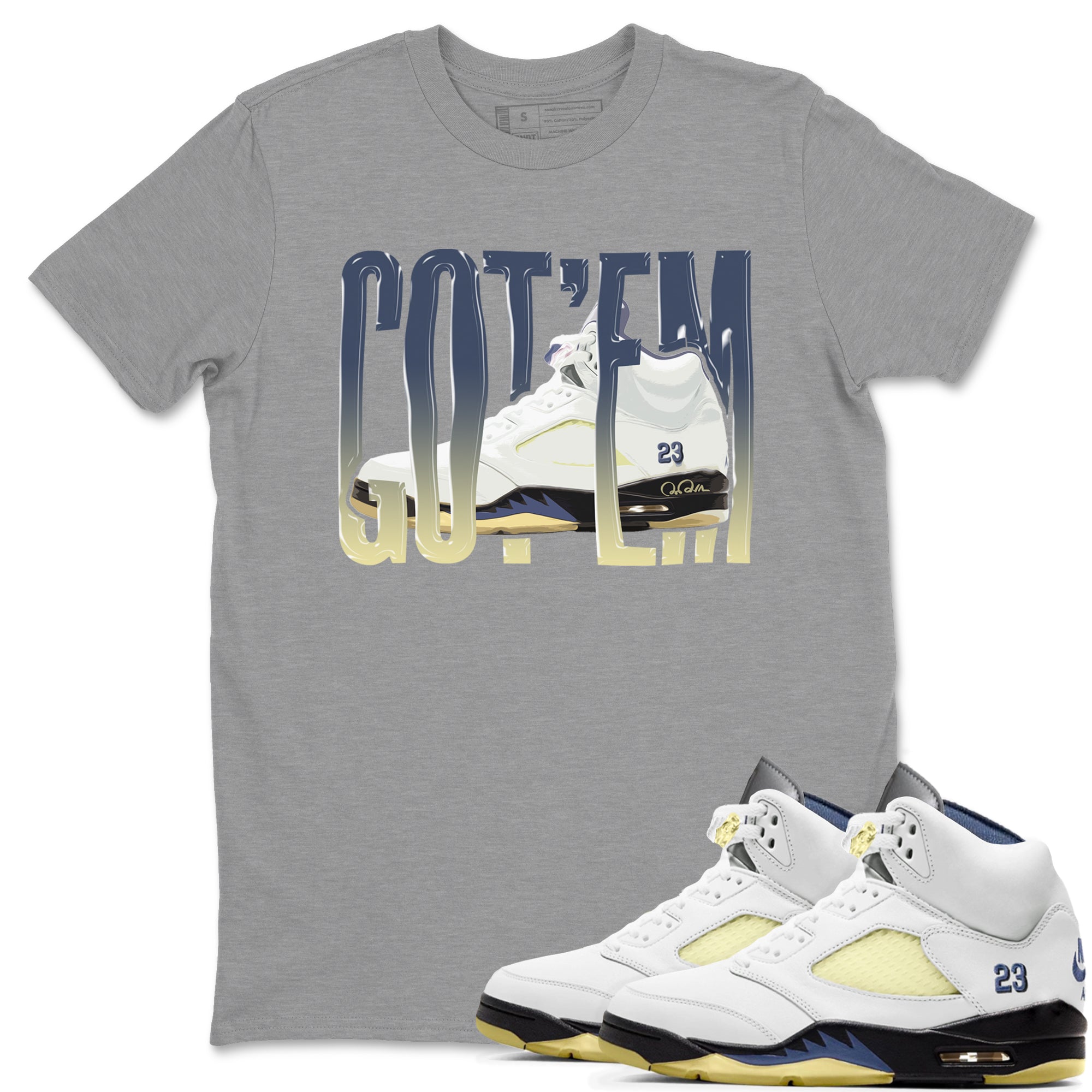 Air Jordan 5 A Ma Maniere x Photon Dust shirt to match jordans Wiggling Gotem sneaker tees Jordan 5 A Ma Maniere "Dawn" Drip Gear Zone Unisex Heather Grey 1 T-Shirt