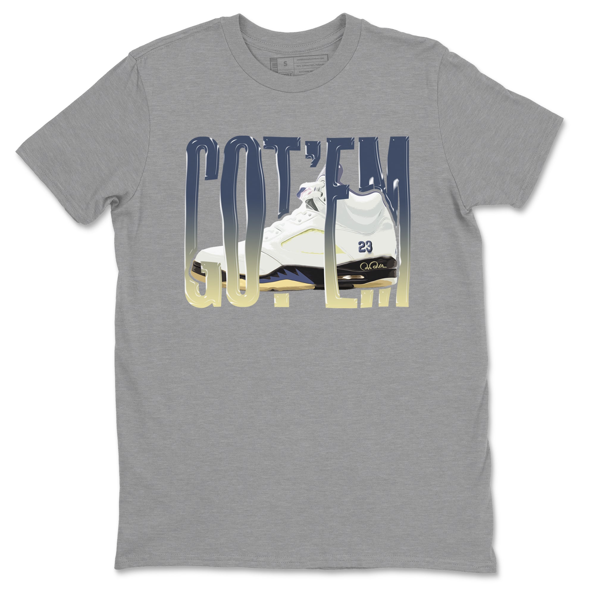 Air Jordan 5 A Ma Maniere x Photon Dust shirt to match jordans Wiggling Gotem sneaker tees Jordan 5 A Ma Maniere "Dawn" Drip Gear Zone Unisex Heather Grey 2 T-Shirt