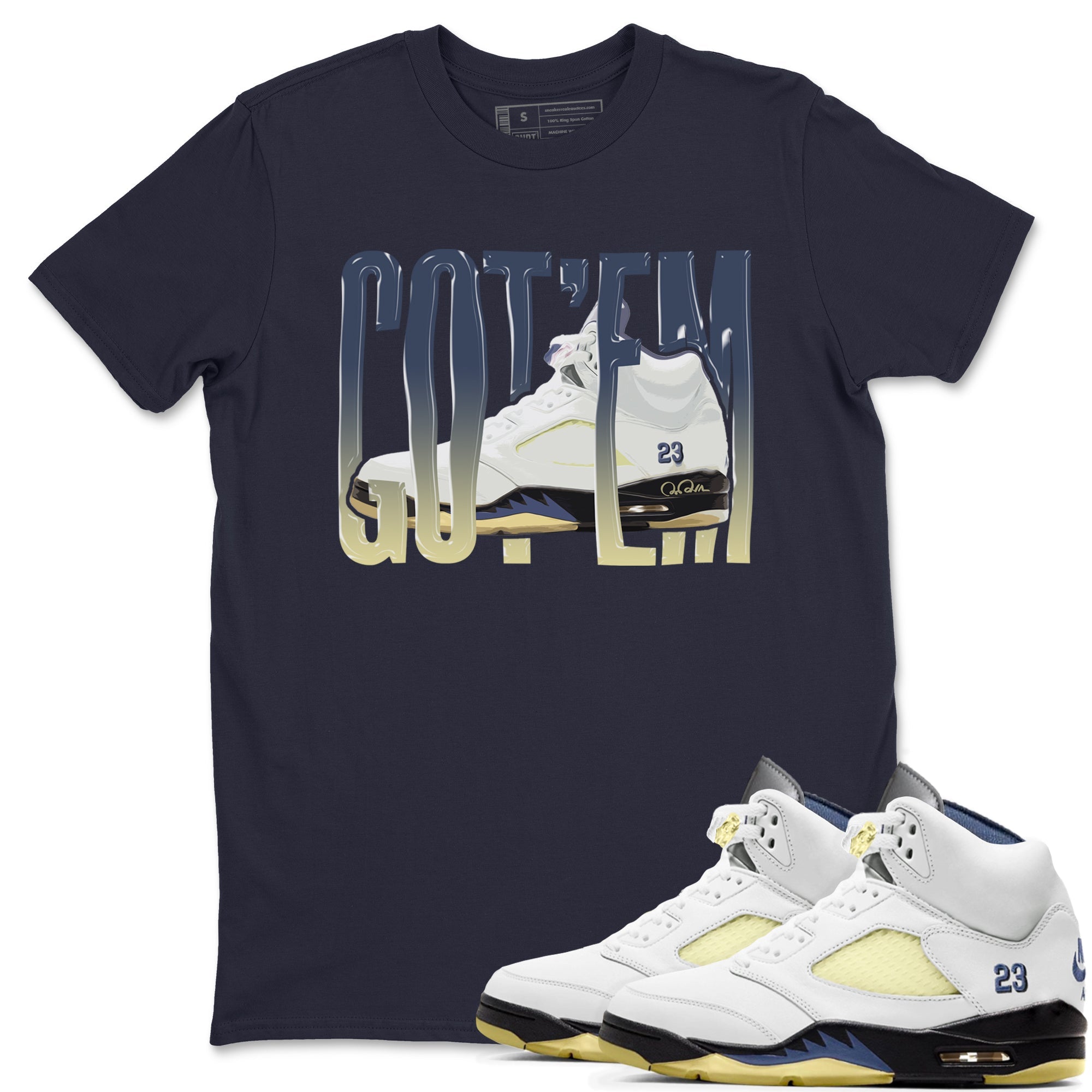 Air Jordan 5 A Ma Maniere x Photon Dust shirt to match jordans Wiggling Gotem sneaker tees Jordan 5 A Ma Maniere "Dawn" Drip Gear Zone Unisex Navy 1 T-Shirt