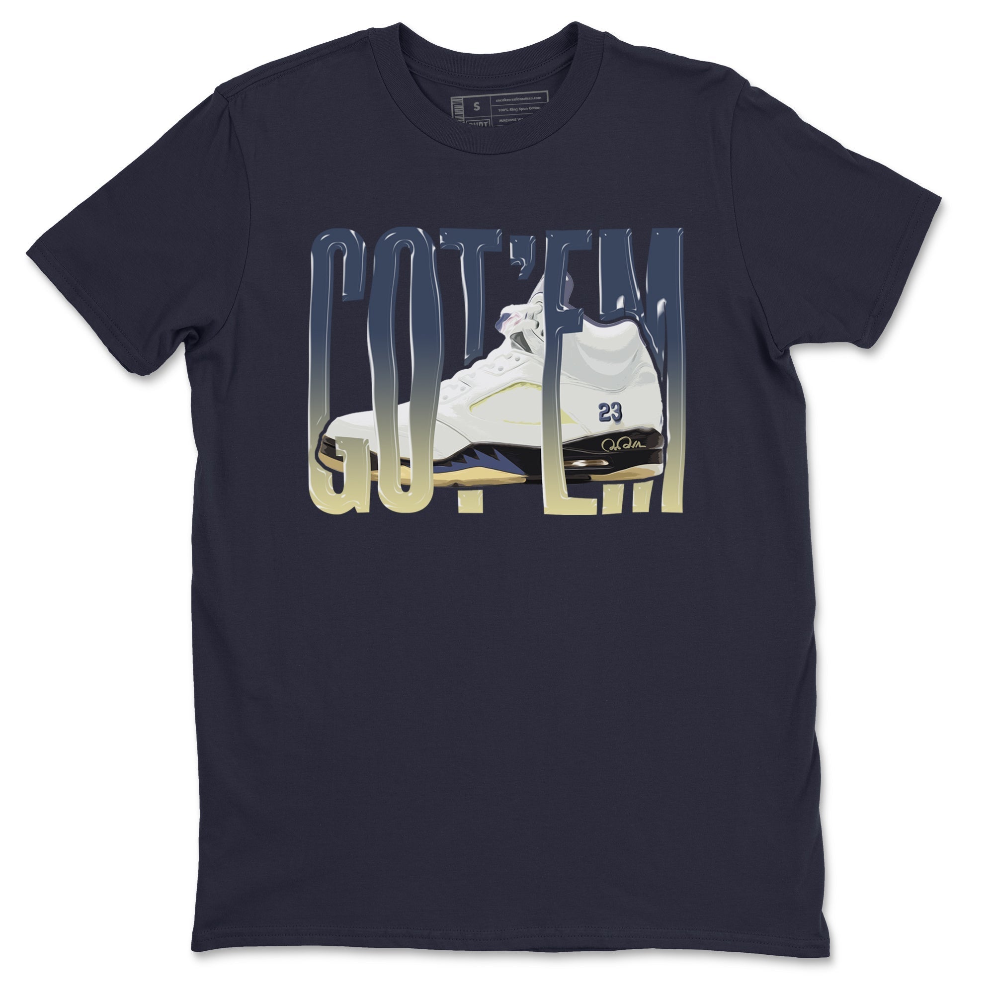 Air Jordan 5 A Ma Maniere x Photon Dust shirt to match jordans Wiggling Gotem sneaker tees Jordan 5 A Ma Maniere "Dawn" Drip Gear Zone Unisex Navy 2 T-Shirt