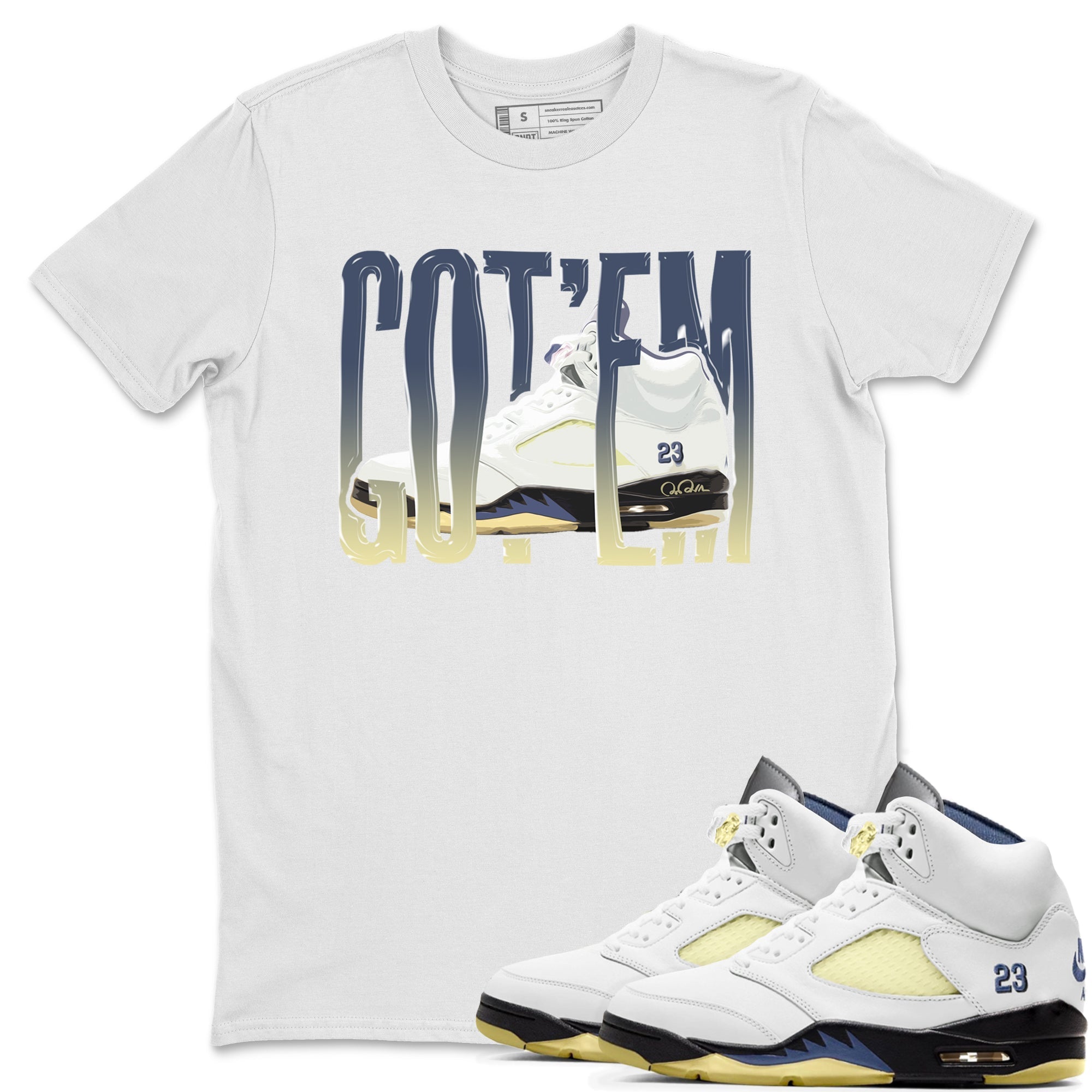 Air Jordan 5 A Ma Maniere x Photon Dust shirt to match jordans Wiggling Gotem sneaker tees Jordan 5 A Ma Maniere "Dawn" Drip Gear Zone Unisex White 1 T-Shirt