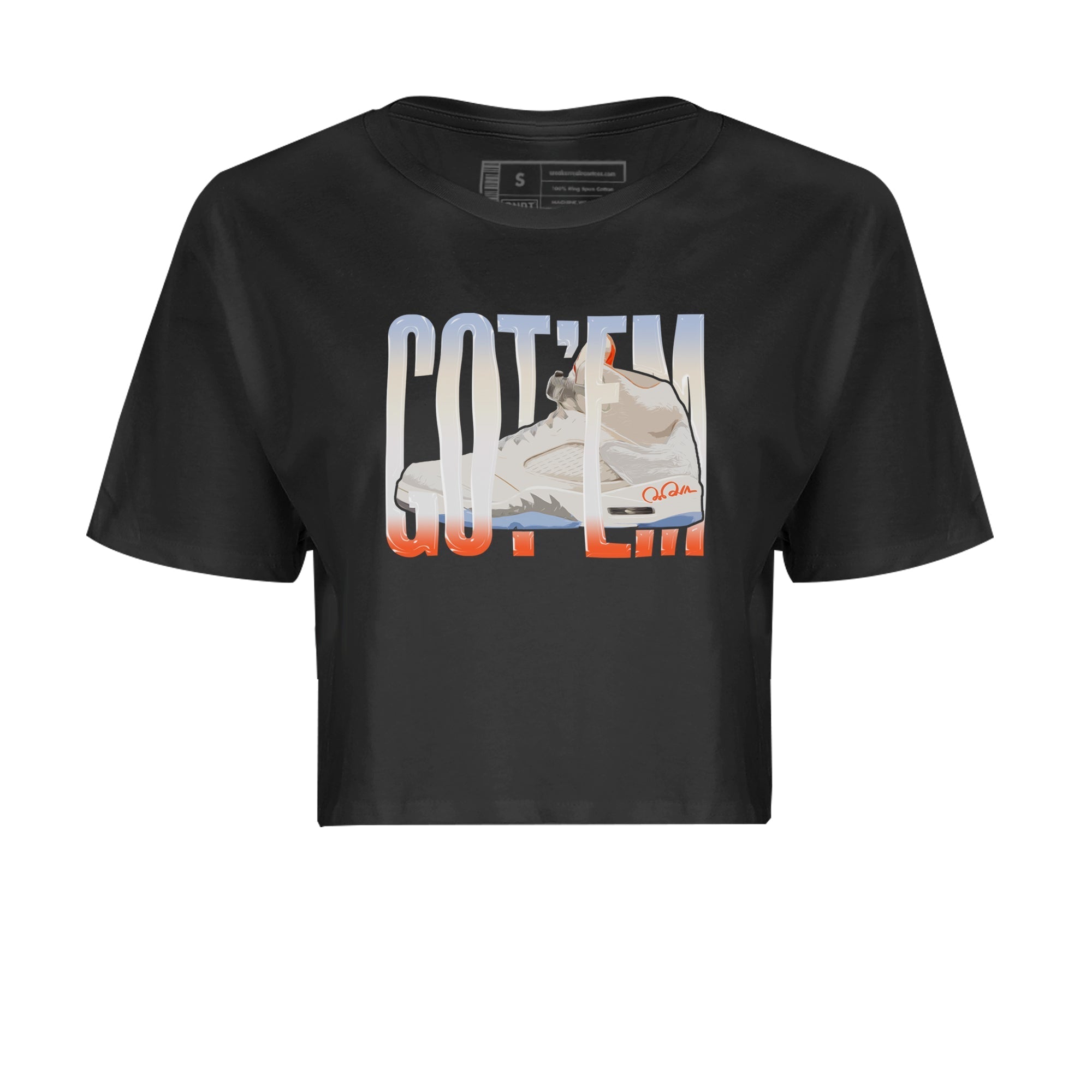 Air Jordan 5 Craft Sneaker Match Tees Wiggling Gotem Streetwear Sneaker Shirt AJ5 SE Craft Sneaker Release Tees Women's Shirts Black 2