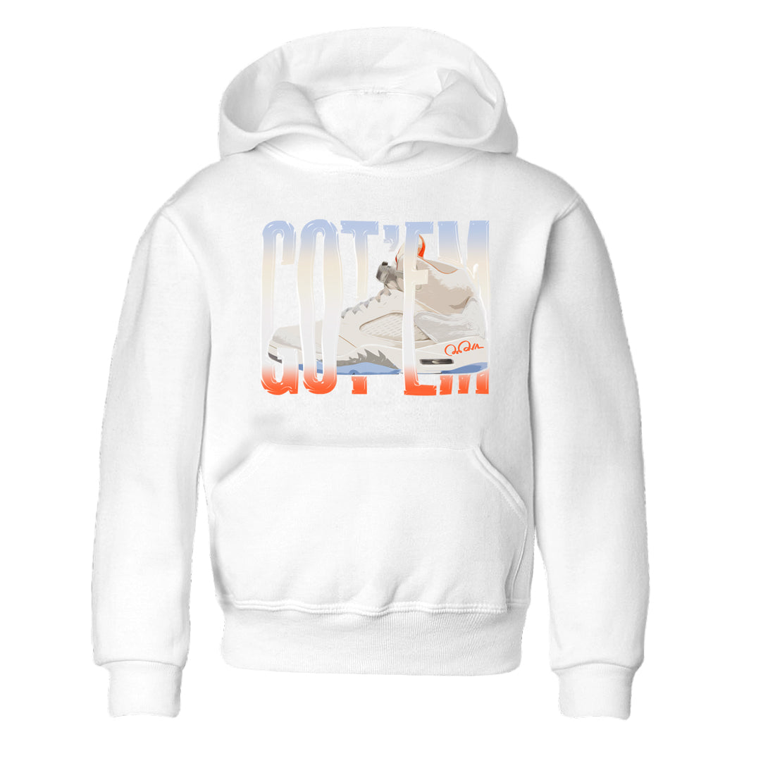 Air Jordan 5 Craft Sneaker Match Tees Wiggling Gotem Streetwear Sneaker Shirt AJ5 SE Craft Sneaker Release Tees Kids Shirts White 2