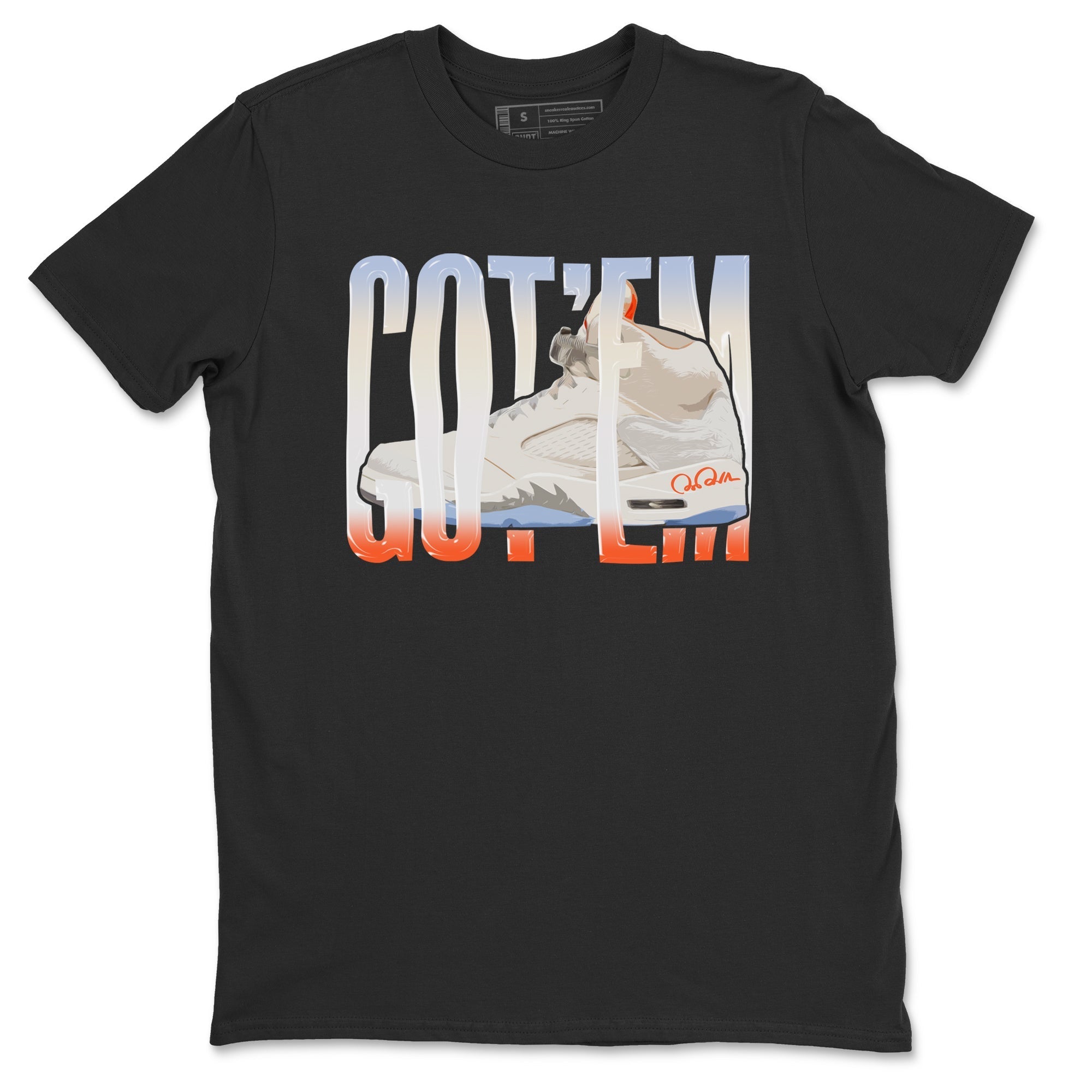 Air Jordan 5 Craft Sneaker Match Tees Wiggling Gotem Streetwear Sneaker Shirt AJ5 SE Craft Sneaker Release Tees Unisex Shirts Black 2