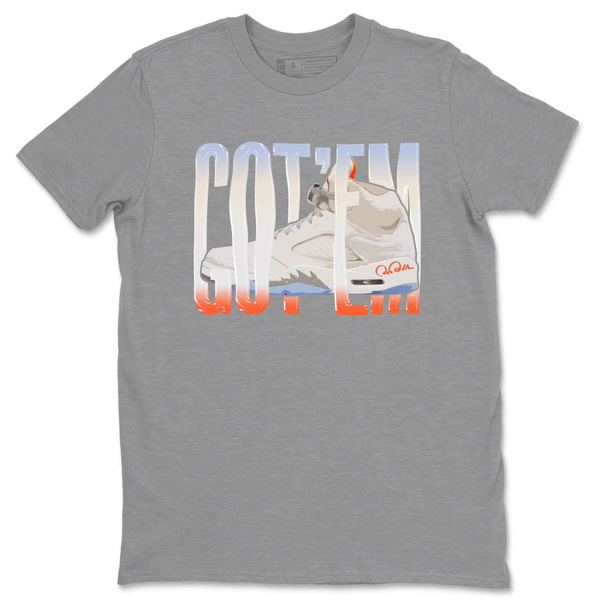 Air Jordan 5 Craft Sneaker Match Tees Wiggling Gotem Streetwear Sneaker Shirt AJ5 SE Craft Sneaker Release Tees Unisex Shirts Heather Grey 2