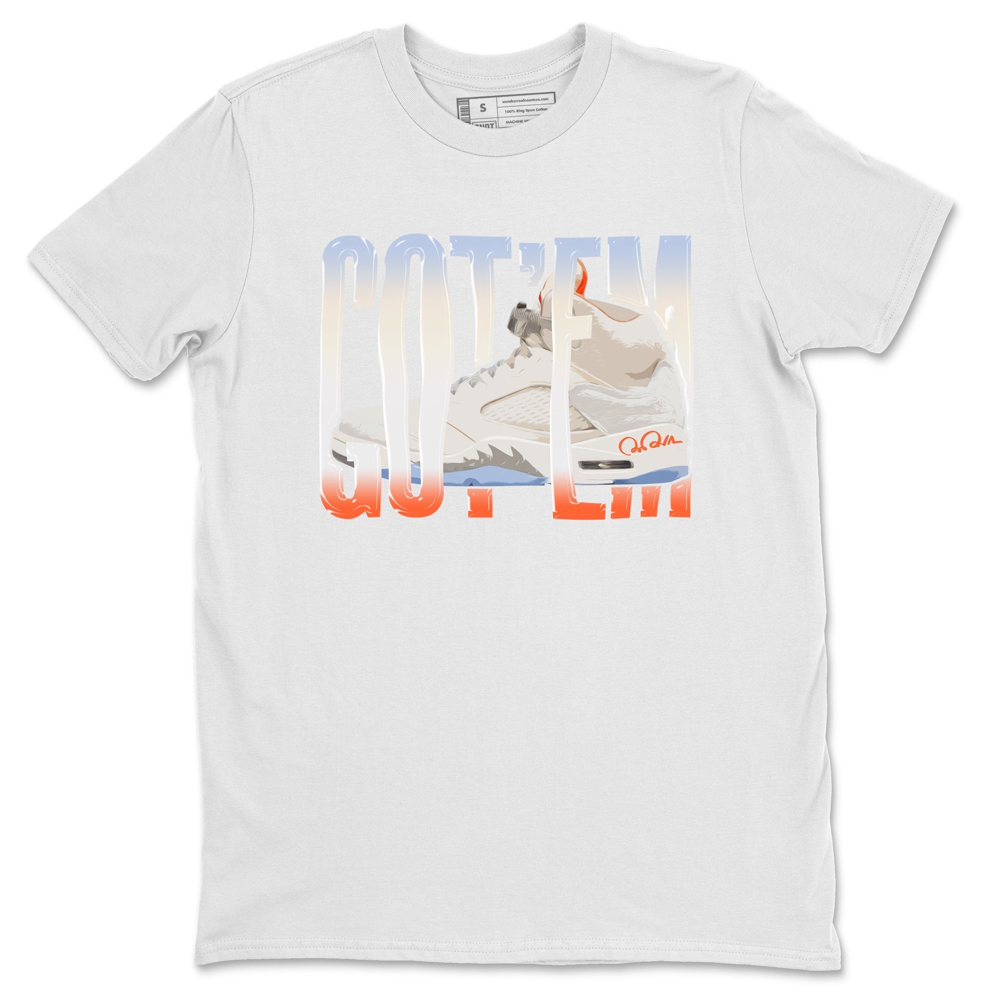 Air Jordan 5 Craft Sneaker Match Tees Wiggling Gotem Streetwear Sneaker Shirt AJ5 SE Craft Sneaker Release Tees Unisex Shirts White 2