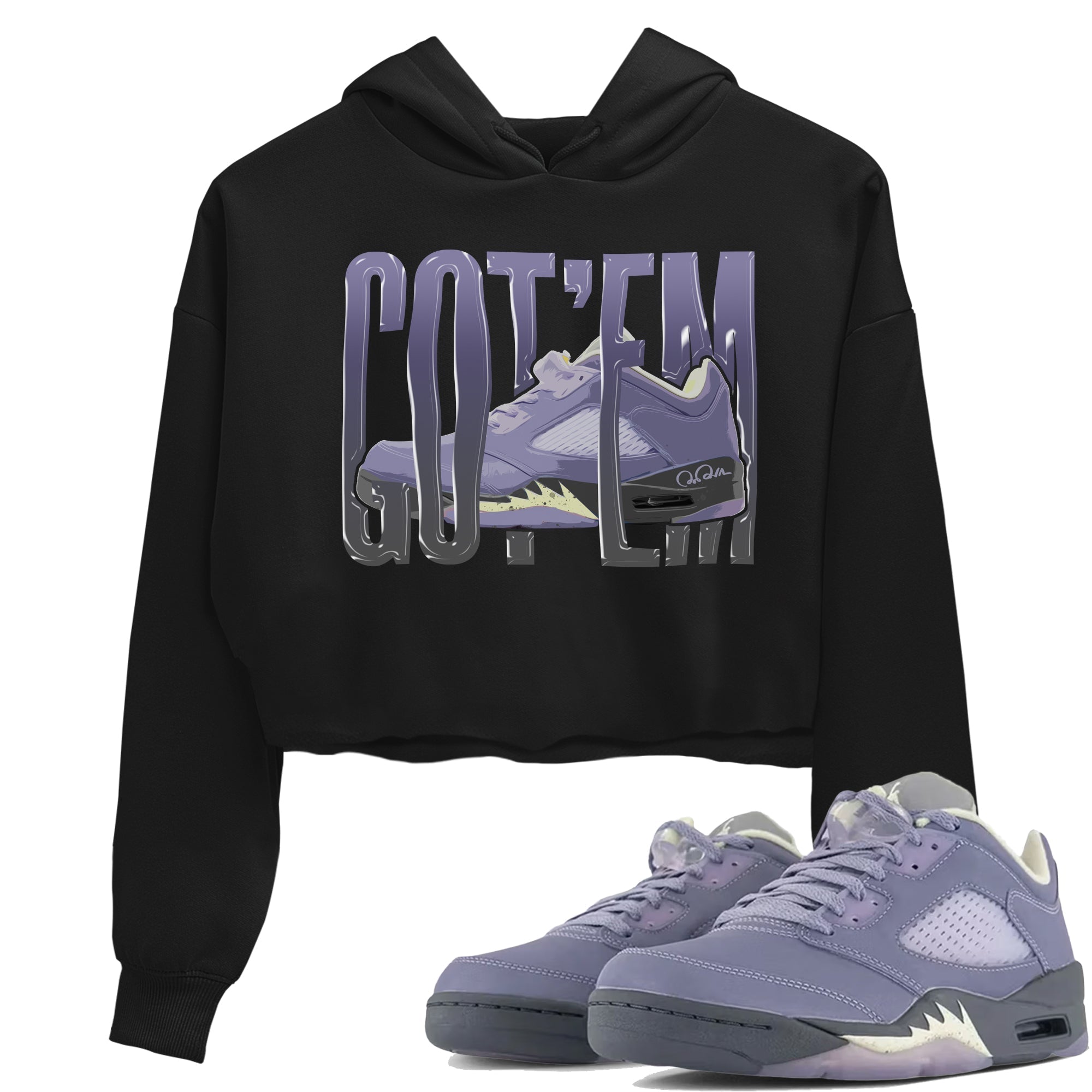 Air Jordan 5 Indigo Haze Sneaker Match Tees Wiggling Gotem Streetwear Sneaker Shirt AJ5 Indigo Haze Sneaker Release Tees Women's Shirts Black 1