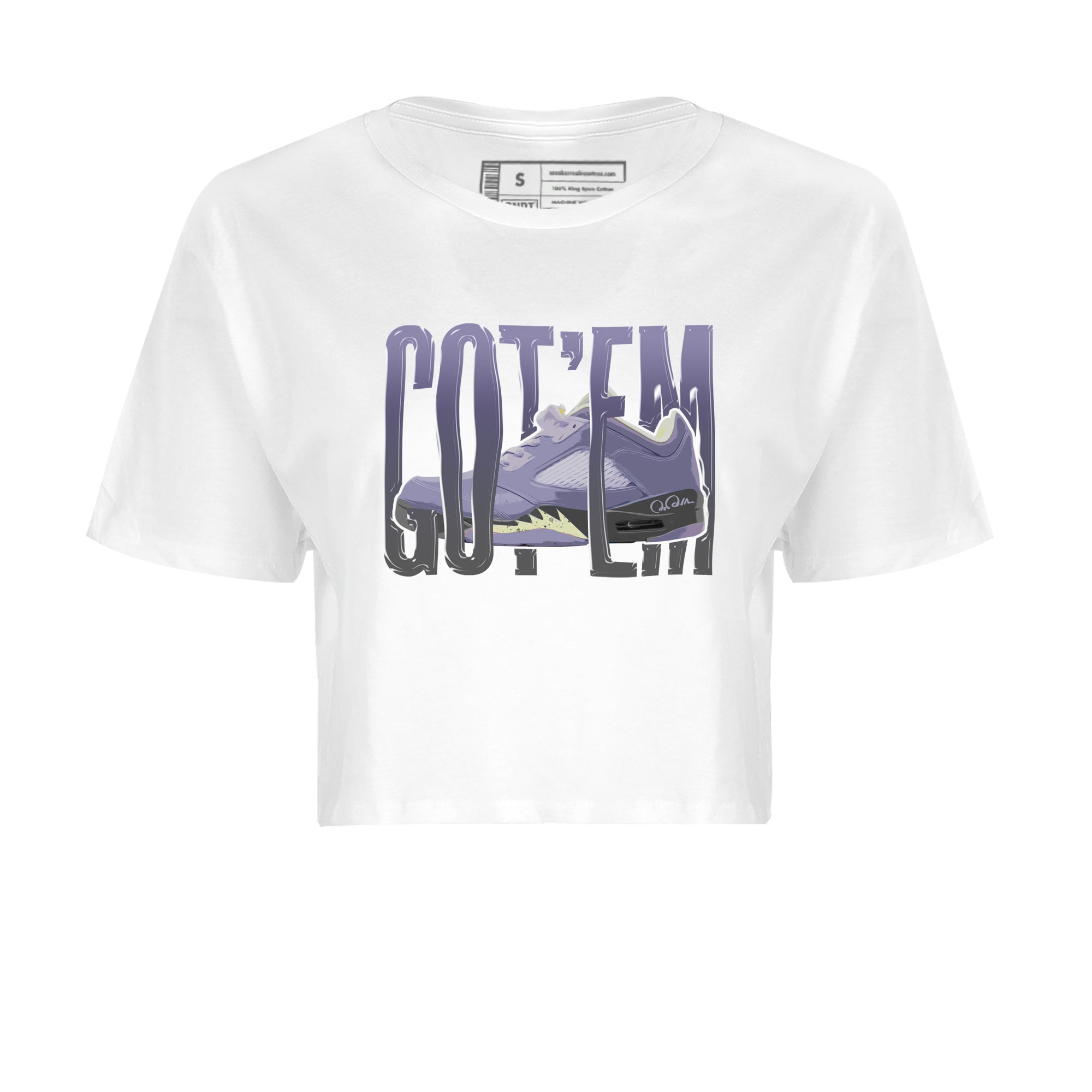 Air Jordan 5 Indigo Haze Sneaker Match Tees Wiggling Gotem Streetwear Sneaker Shirt AJ5 Indigo Haze Sneaker Release Tees Women's Shirts White 2