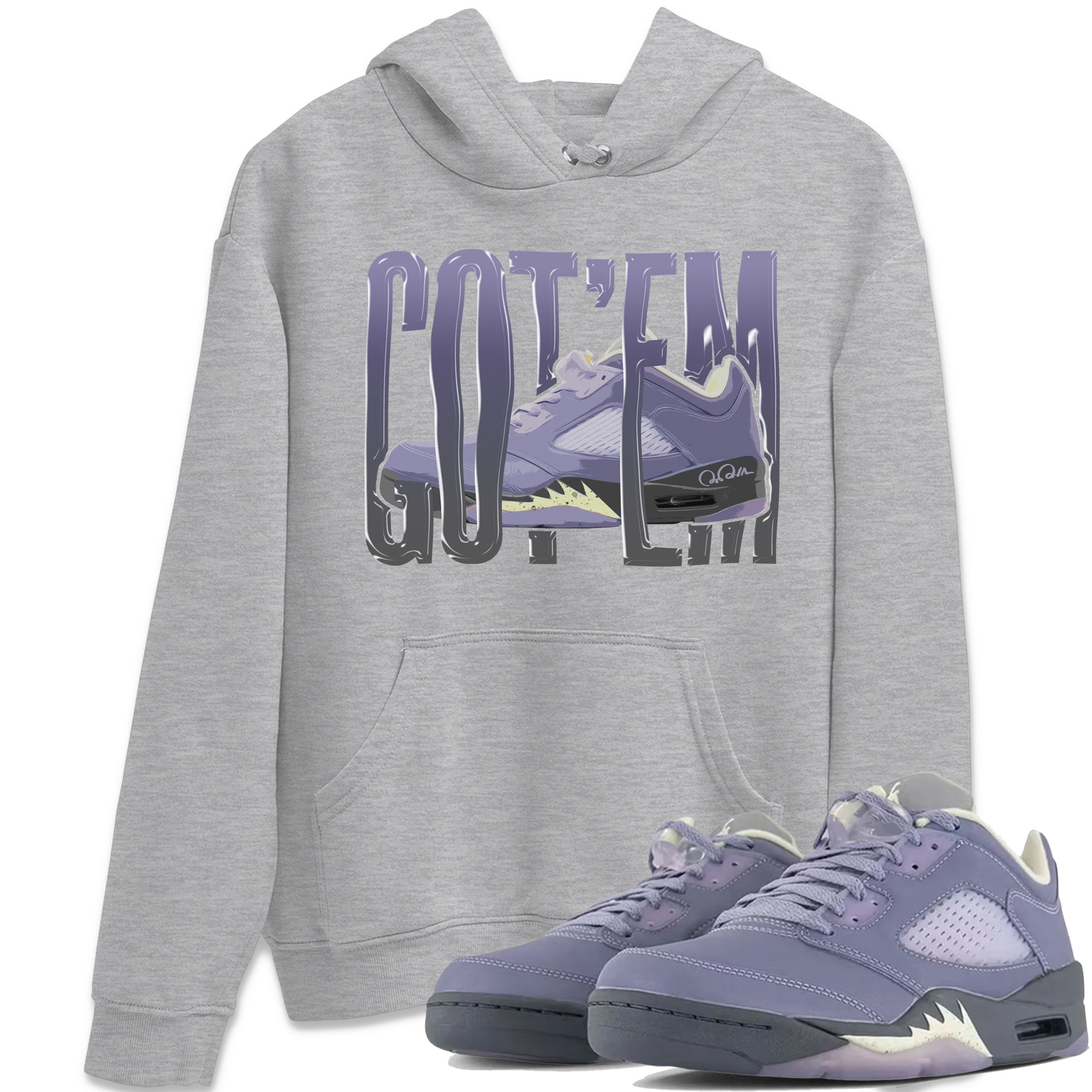 Air Jordan 5 Indigo Haze Sneaker Match Tees Wiggling Gotem Streetwear Sneaker Shirt AJ5 Indigo Haze Sneaker Release Tees Unisex Shirts Heather Grey 1