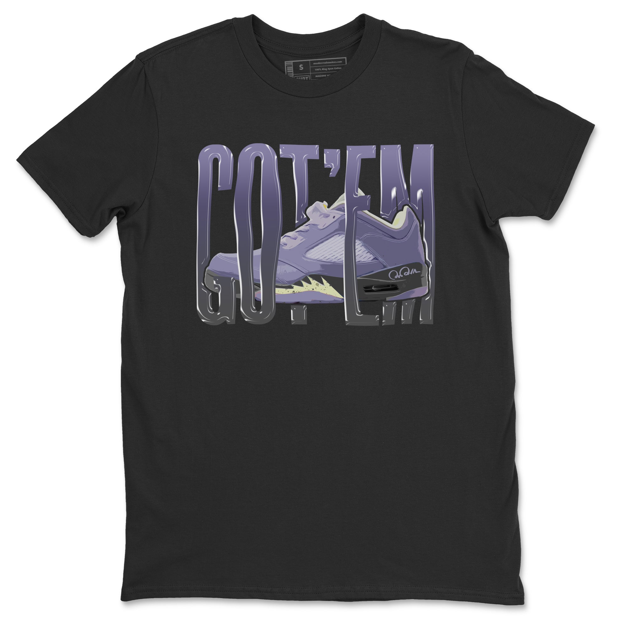Air Jordan 5 Indigo Haze Sneaker Match Tees Wiggling Gotem Streetwear Sneaker Shirt AJ5 Indigo Haze Sneaker Release Tees Unisex Shirts Black 2